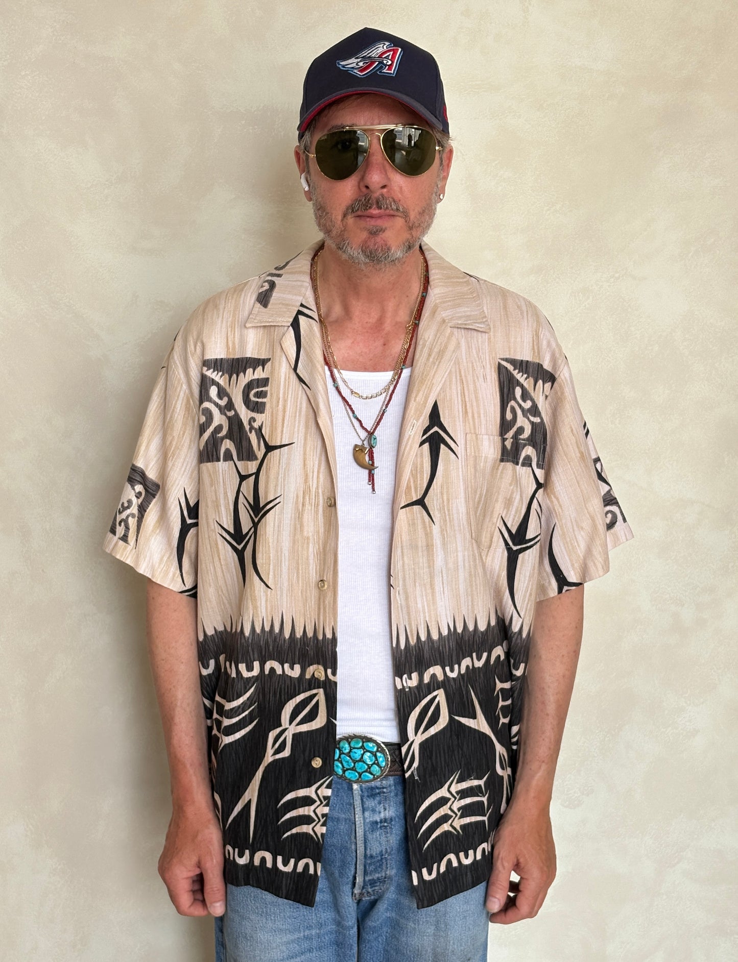 XL. Vintage 80s Hawaiian cotton shirt