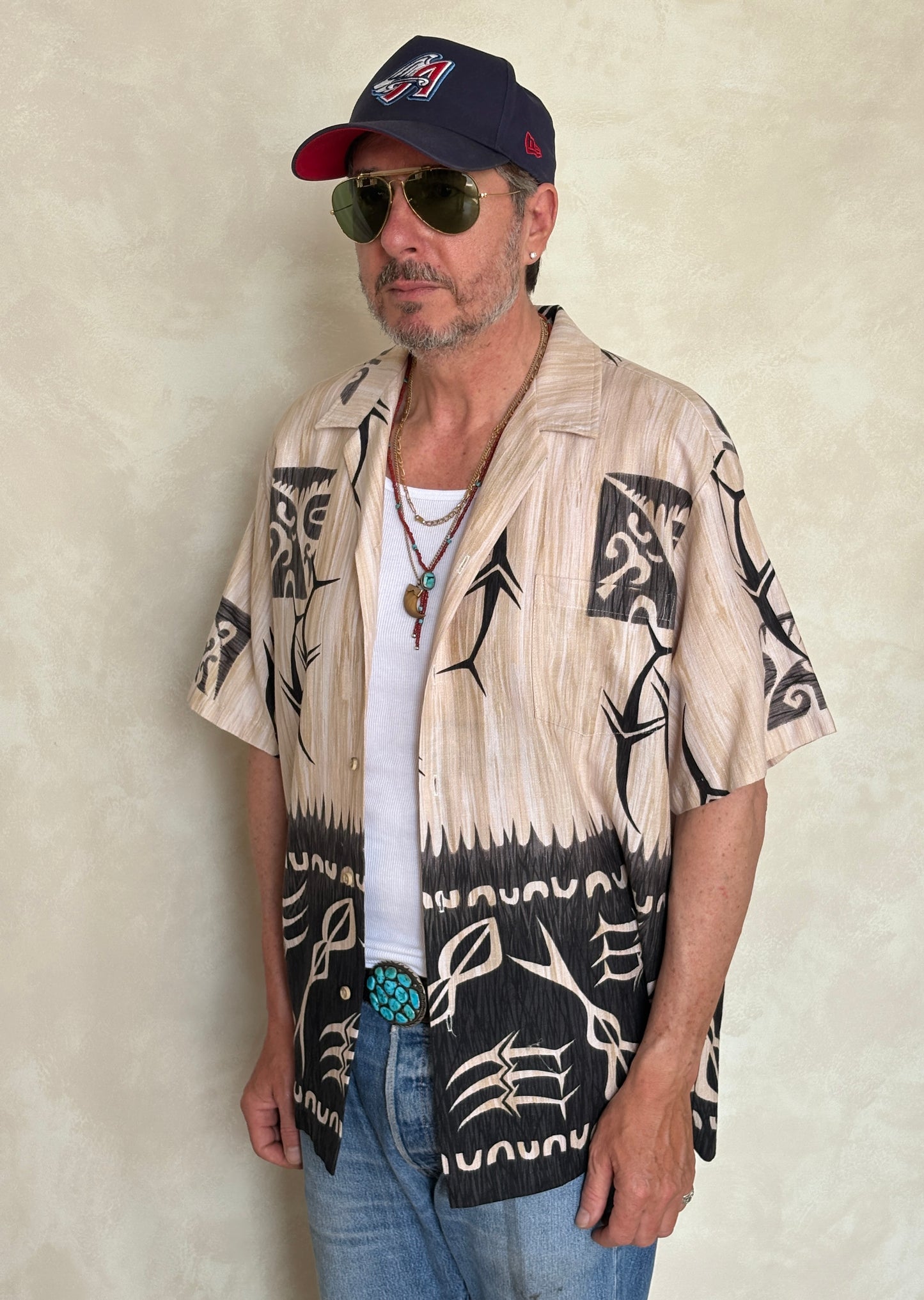 XL. Vintage 80s Hawaiian cotton shirt