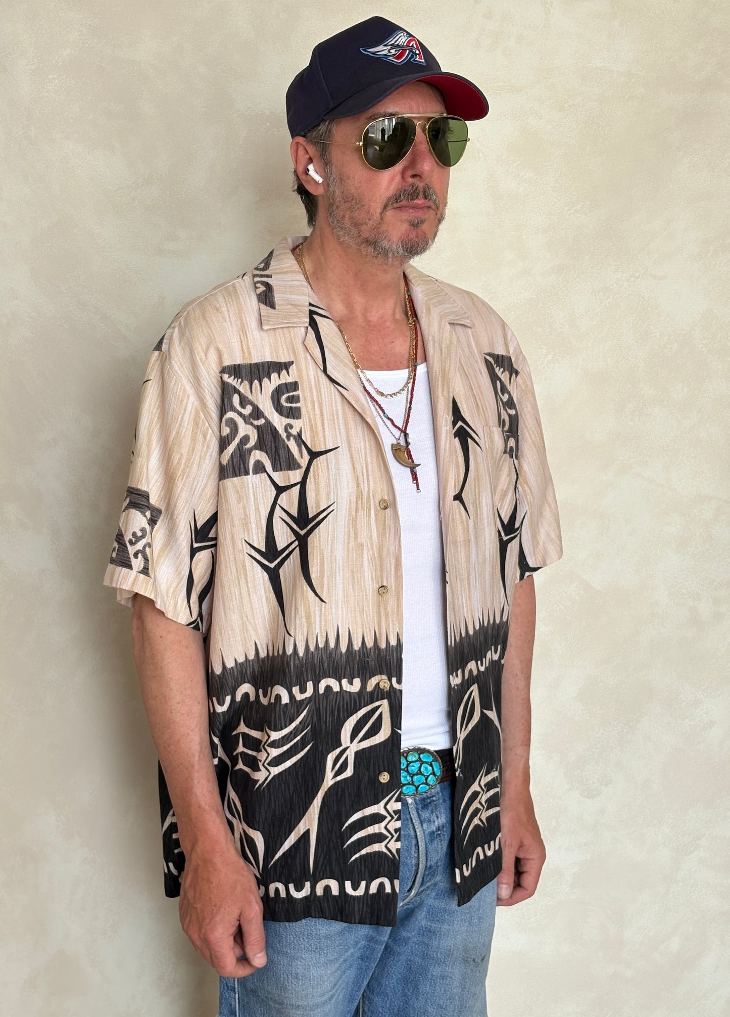 XL. Vintage 80s Hawaiian cotton shirt