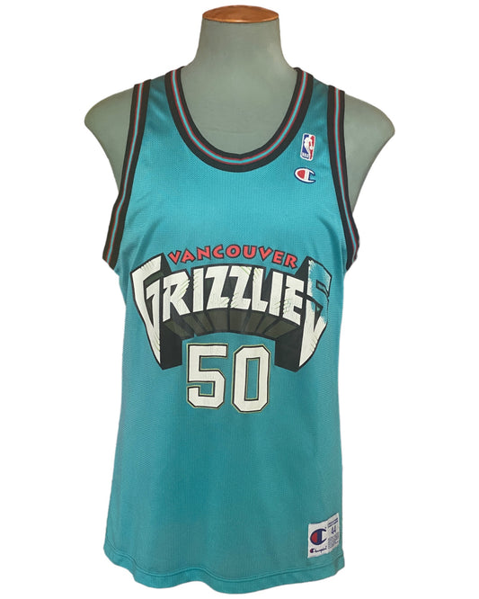 Size 44. Vintage 90s NBA Grizzlies #50 Reeves Champion jersey