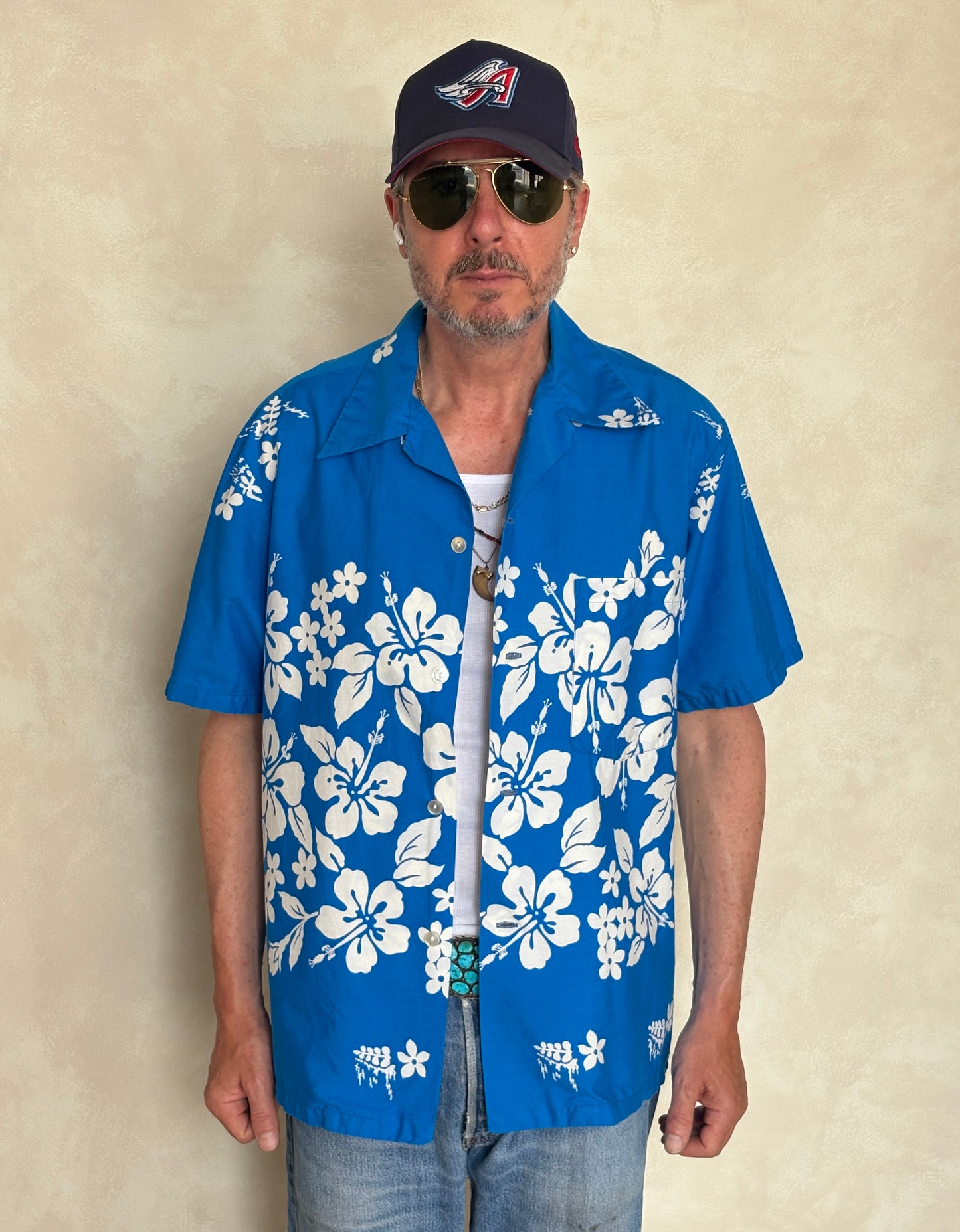 XL Size Vintage 70s Hawaiian Thin Cotton Shirt - Retro Tropical Collectible