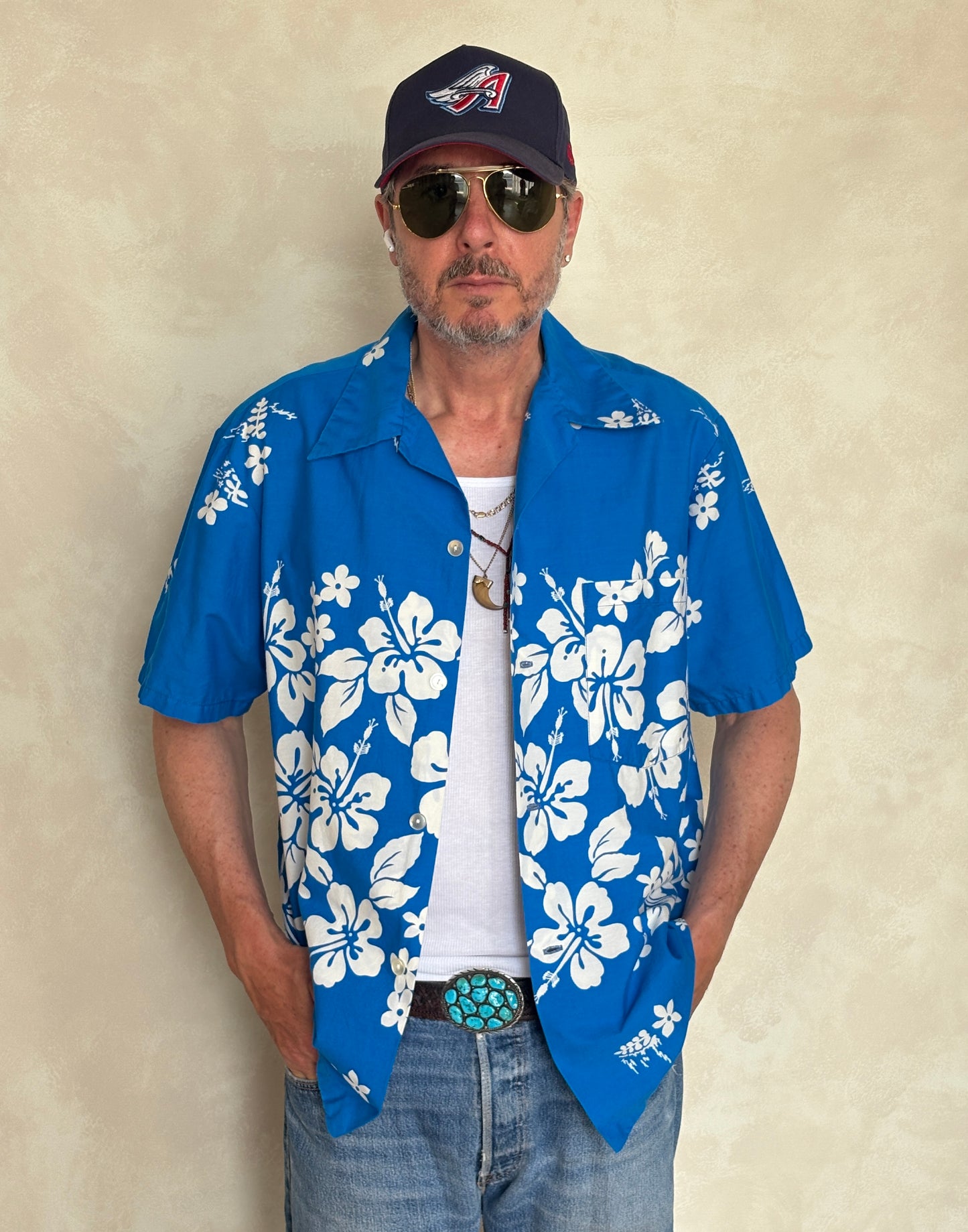 XL Size Vintage 70s Hawaiian Thin Cotton Shirt - Retro Tropical Collectible