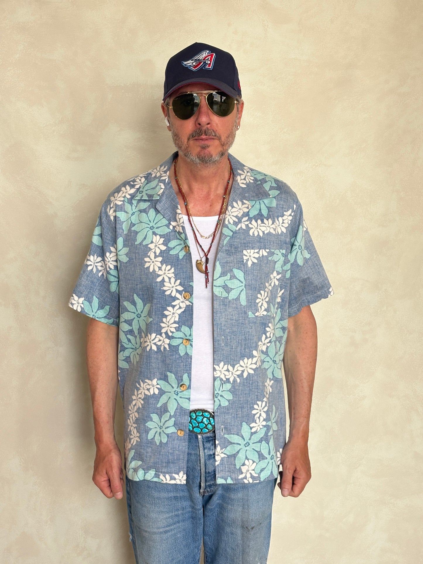 XL. Vintage 80s Hawaiian cotton shirt