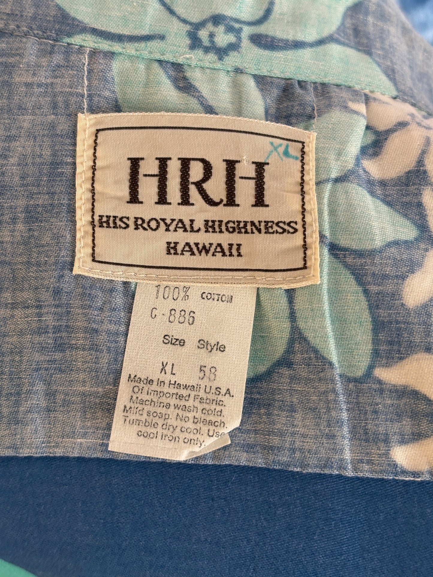 XL. Vintage 80s Hawaiian cotton shirt