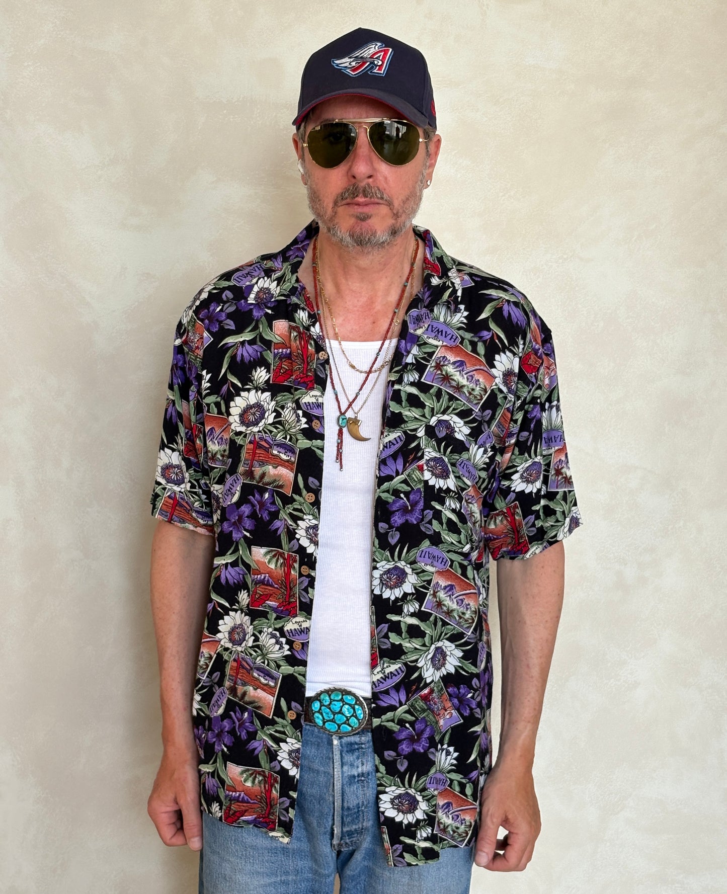 Vintage 90s Hawaiian Rayon Shirt by Puritan | Size Medium