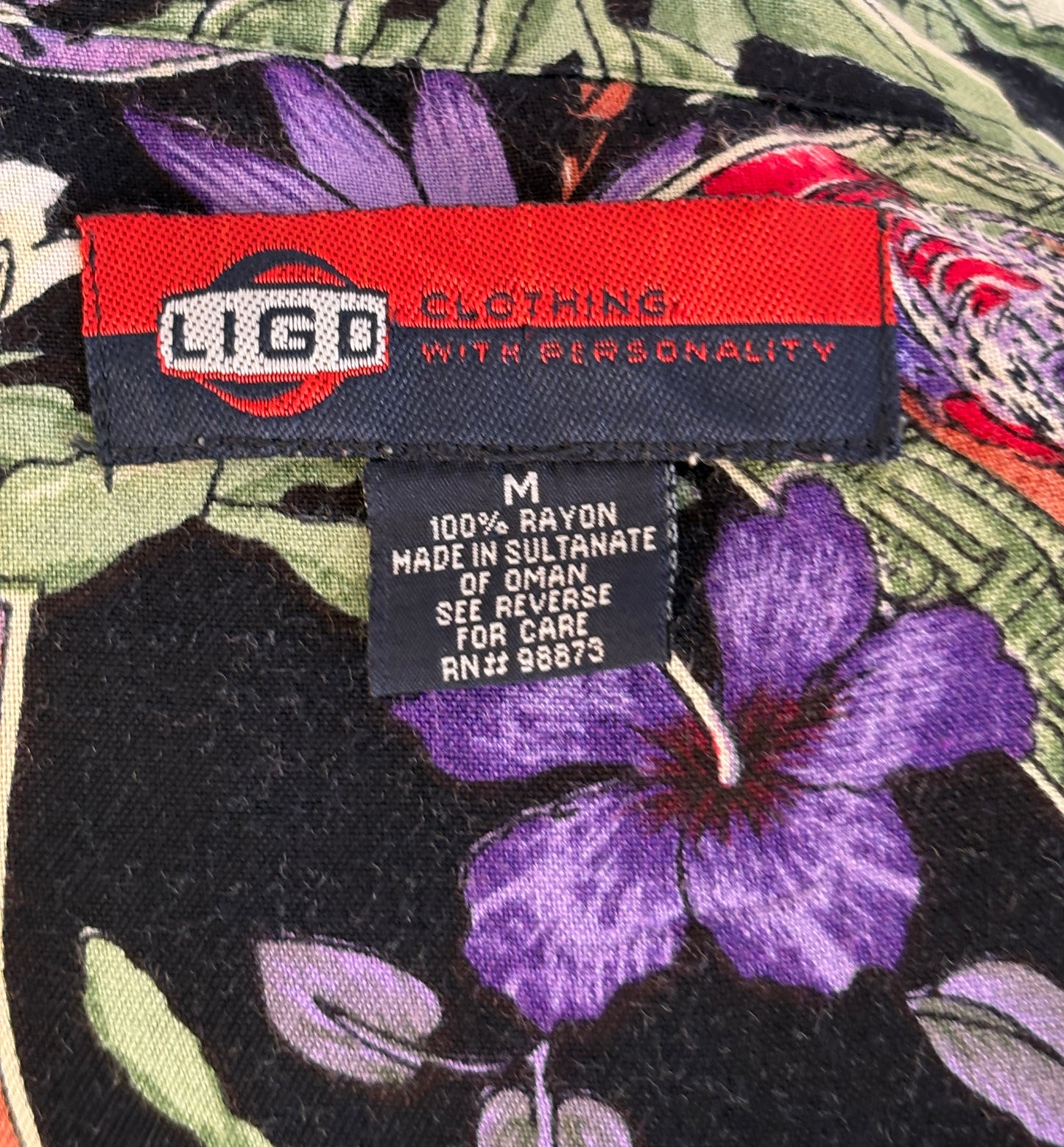 Vintage 90s Hawaiian Rayon Shirt by Puritan | Size Medium