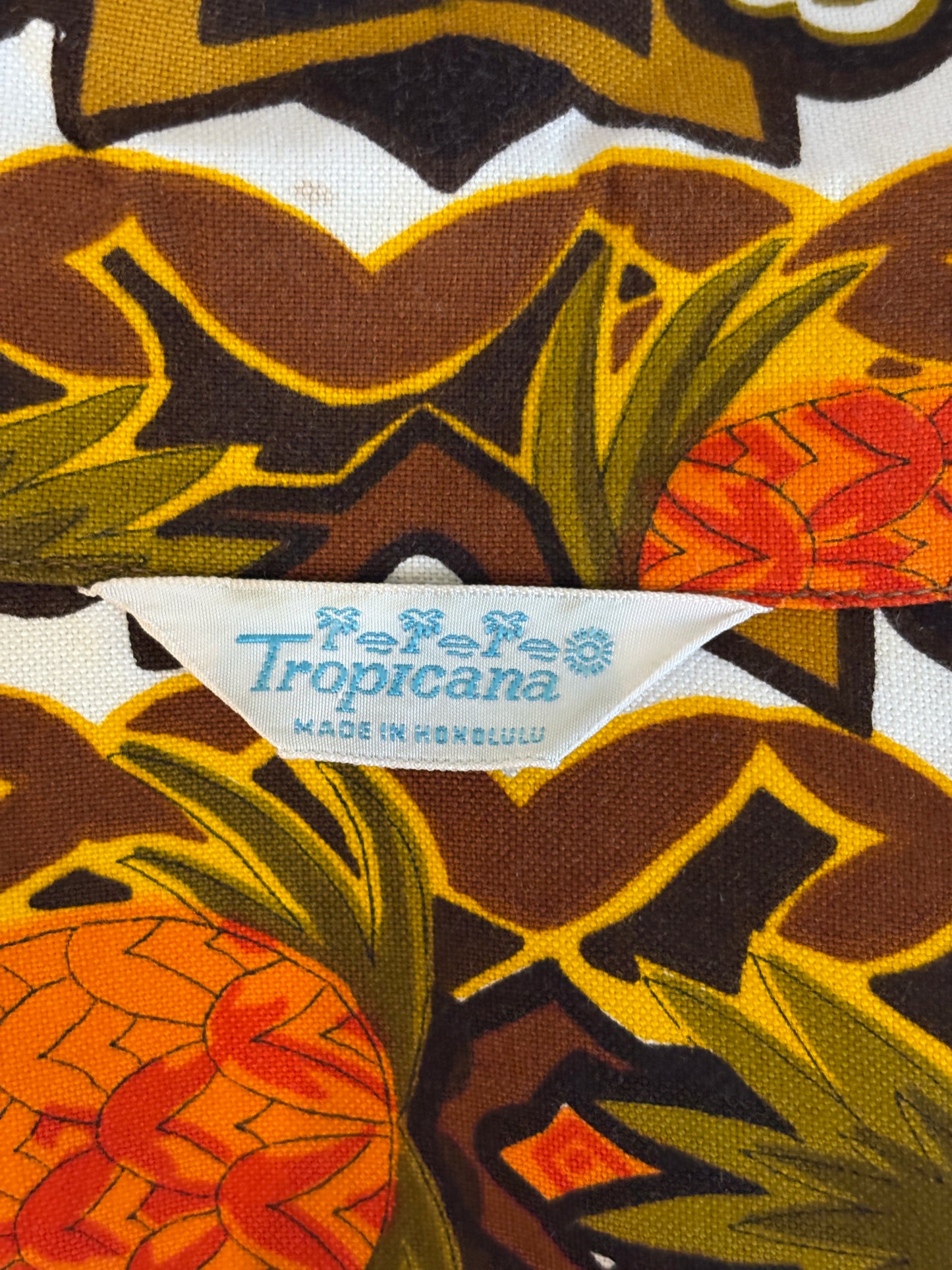 Vintage 60s Hawaiian Cotton Shirt Made in Hawaii | Size M