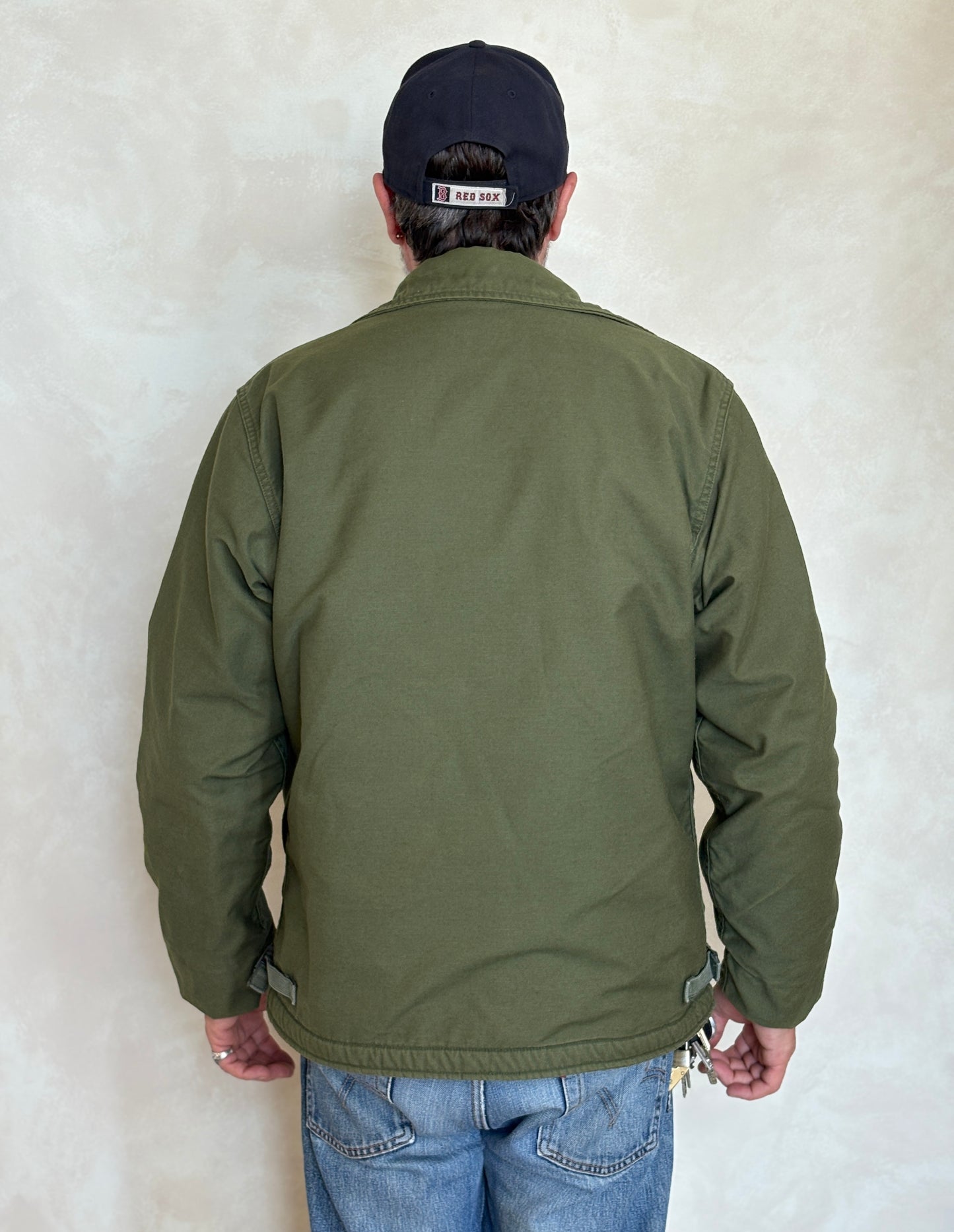 Large. Authentic Vintage 1973 A2 US Navy deck jacket. USN
