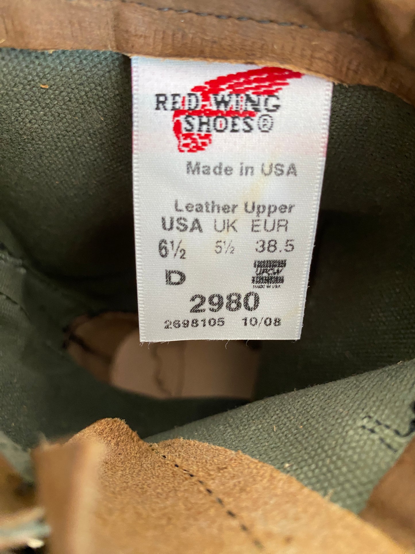 RW 2980 Heritage Engineer Boots, size 6.5D (38.5 Euro), made in the USA, seconds quality.