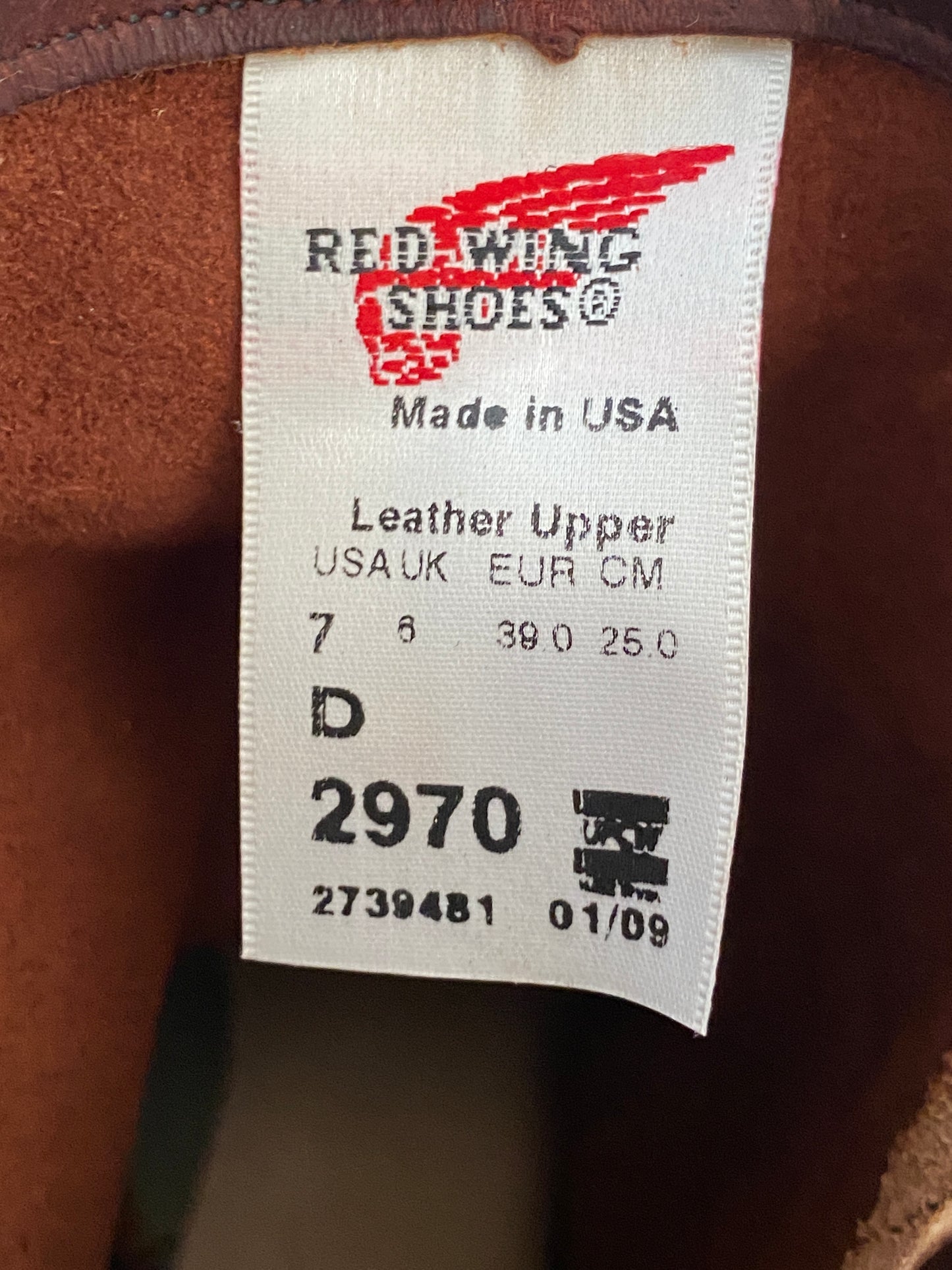 RW 2970 Heritage Engineer Boots, size 7D (39 Euro), made in the USA, seconds quality.