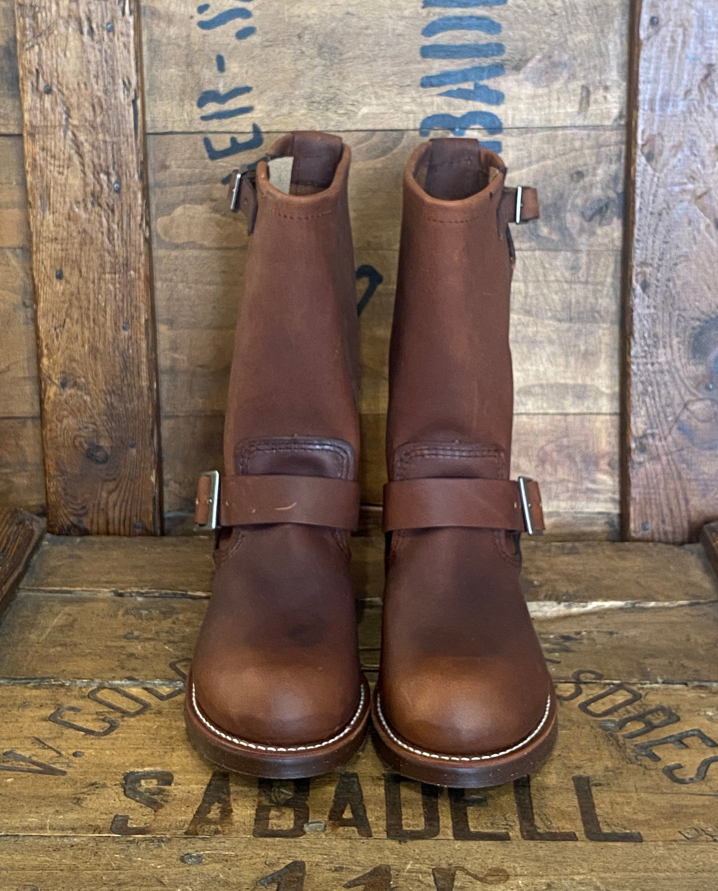 Size 6.5D (38.5 EU ) R W 2991 Engineers Boots Made In USA ( Second ) - USA Vintage Bcn