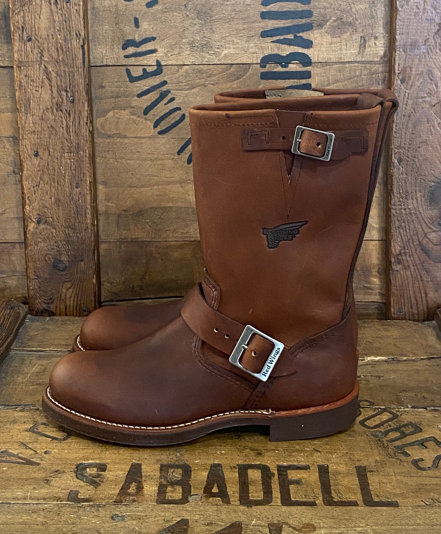 Size 6.5D (38.5 EU ) R W 2991 Engineers Boots Made In USA ( Second ) - USA Vintage Bcn