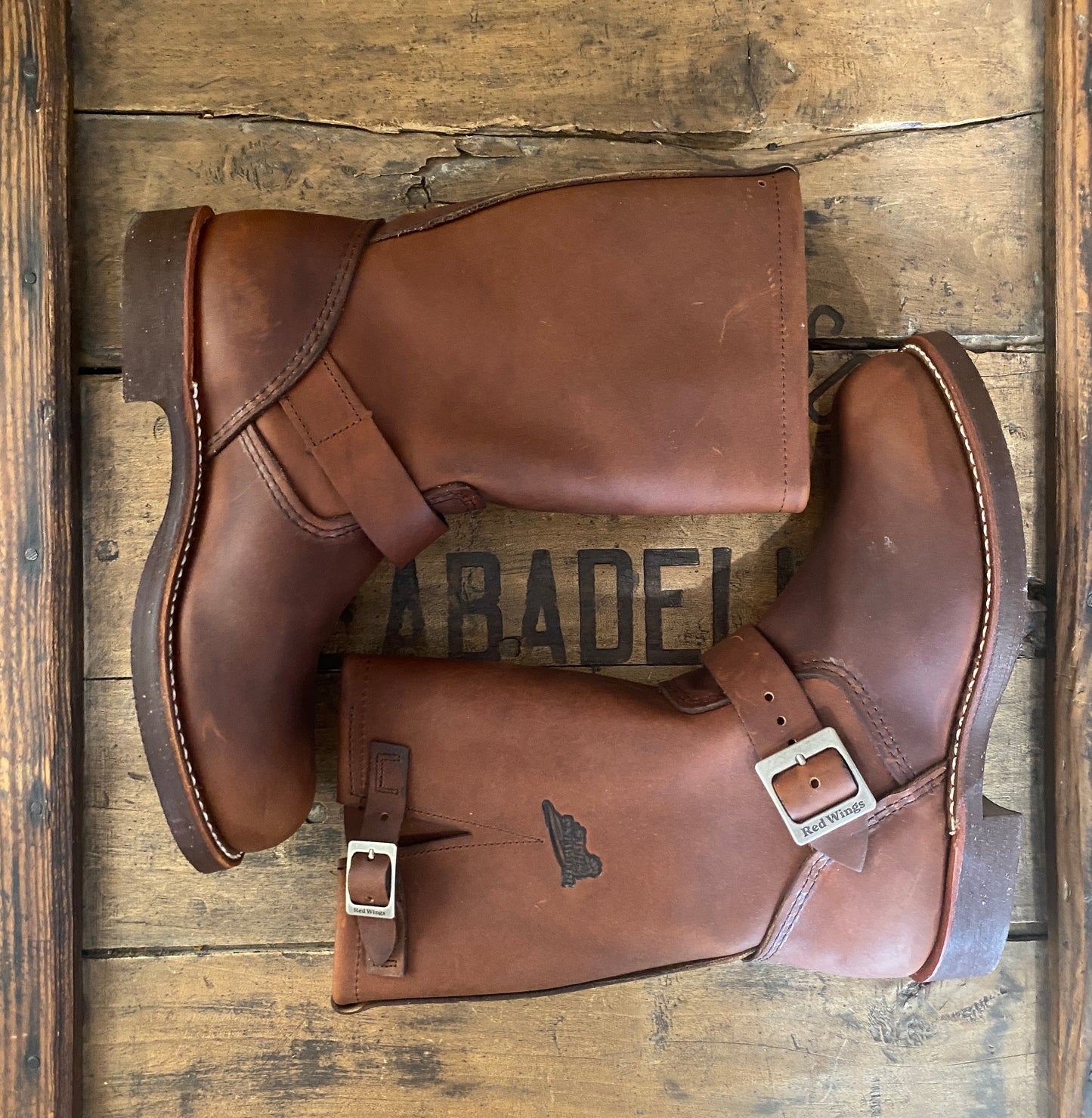 Size 6.5D (38.5 EU ) R W 2991 Engineers Boots Made In USA ( Second ) - USA Vintage Bcn