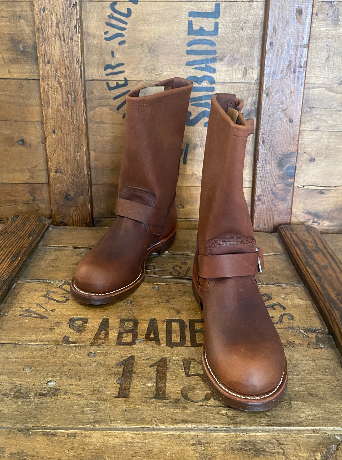 Size 6.5D (38.5 EU ) R W 2991 Engineers Boots Made In USA ( Second ) - USA Vintage Bcn