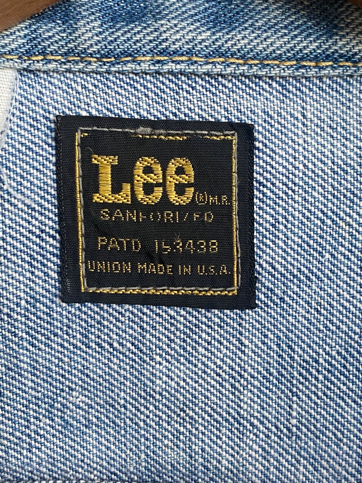 Size 40US / 50EU Vintage 70s Sanforized Union Made Lee Jacket Made in USA