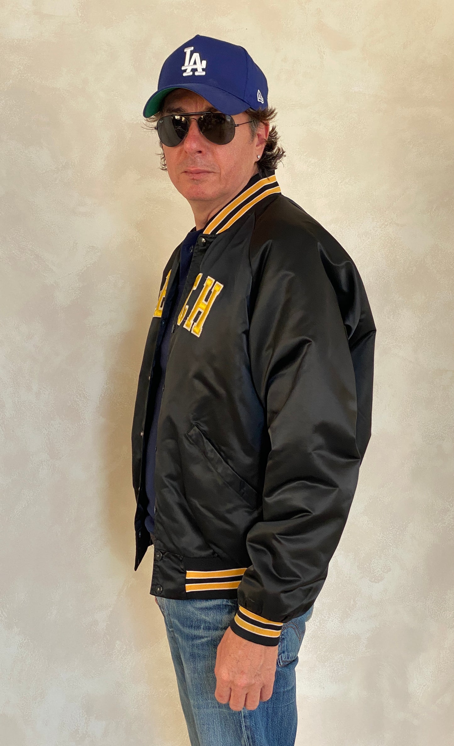 Large . Vintage Tech Satin jacket Made in USA