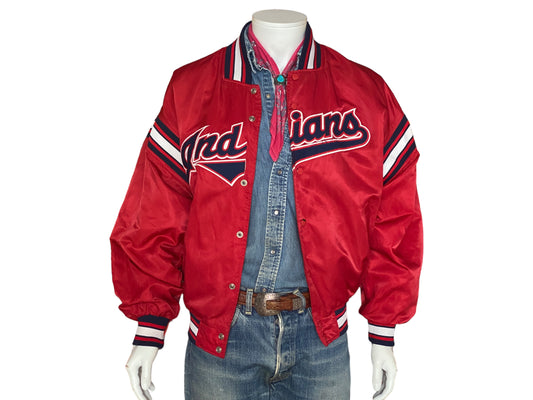 Size Large . 90s Vintage  New Indians Starter jacket