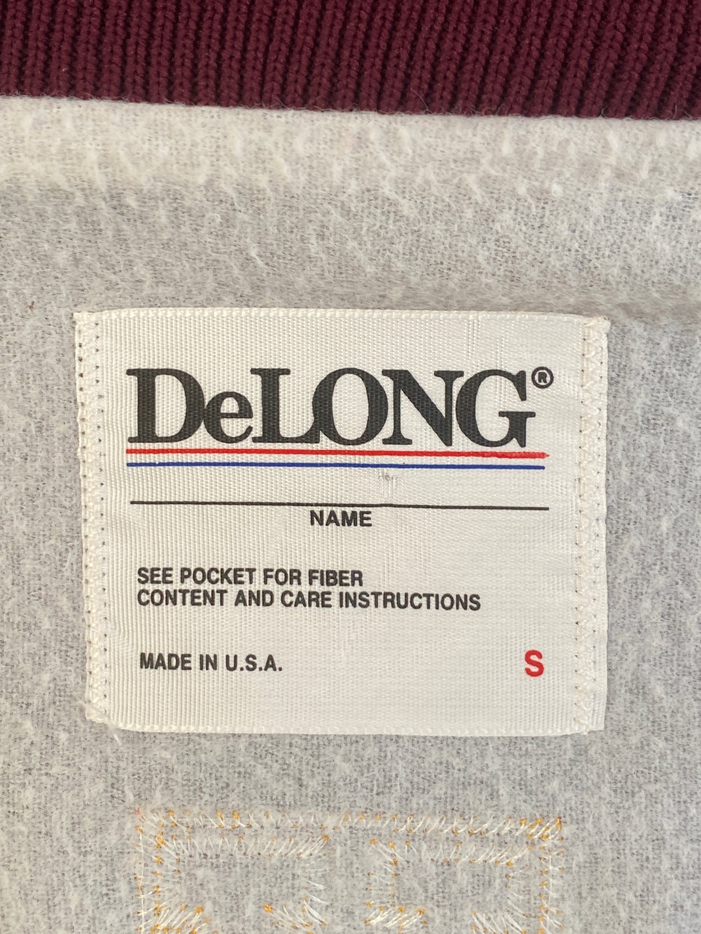 Size Small . Vintage Delong satin jacket Made in USA