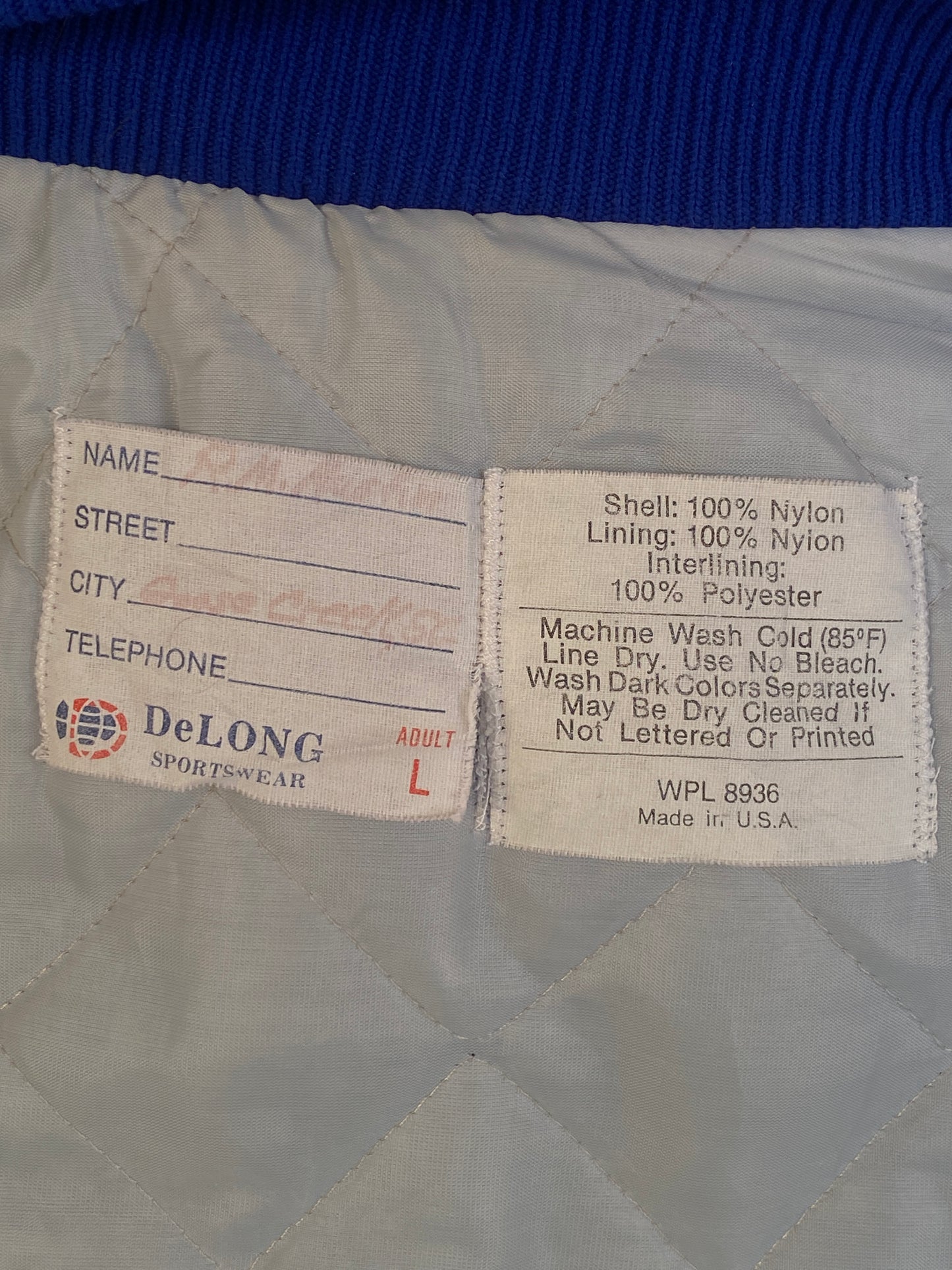 Size Med . Vintage Delong American Legion jacket Made in USA