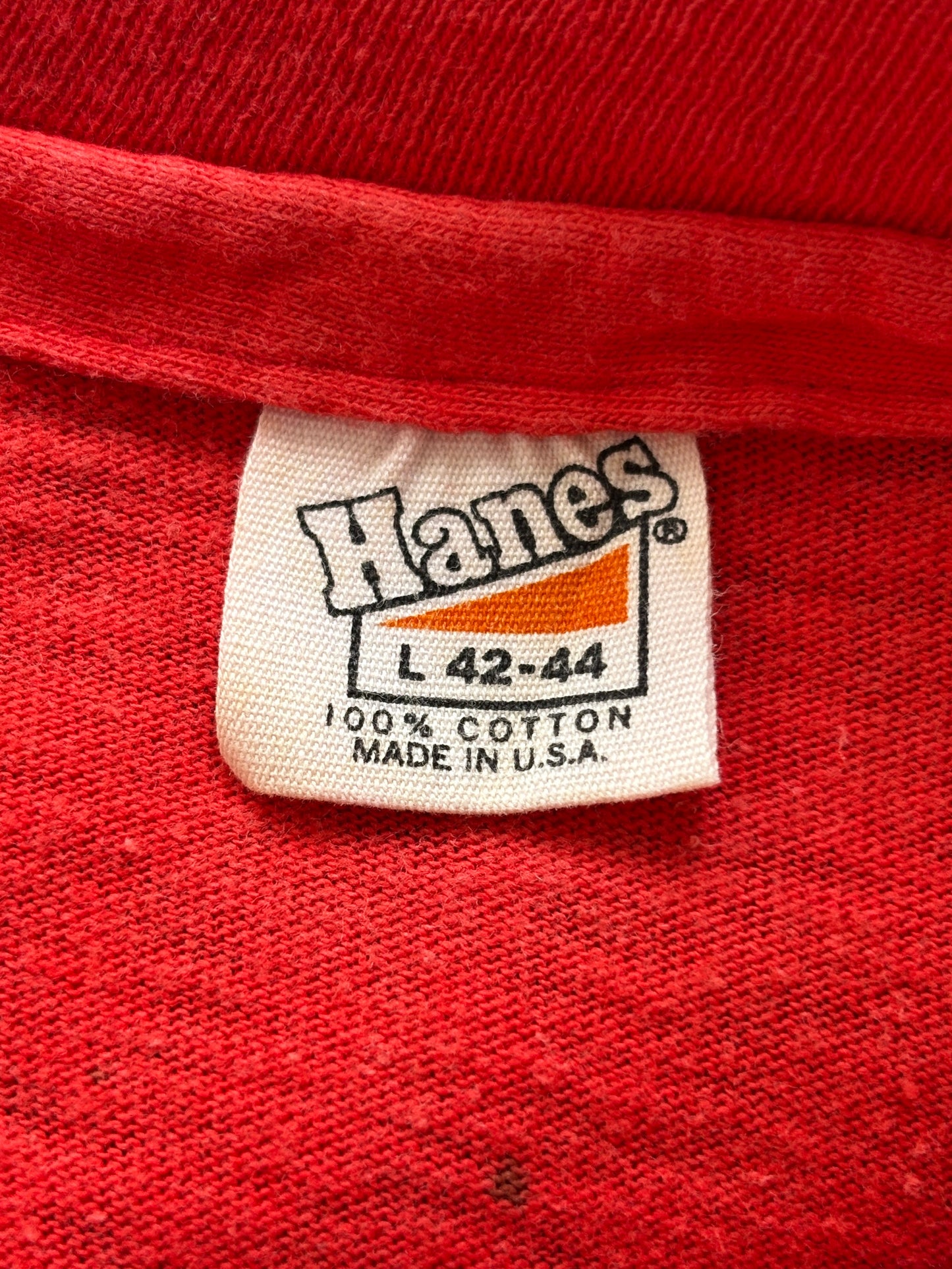 Vintage 80s bowling tee – bold WAS Hinton graphic with retro athletic flair. Large
