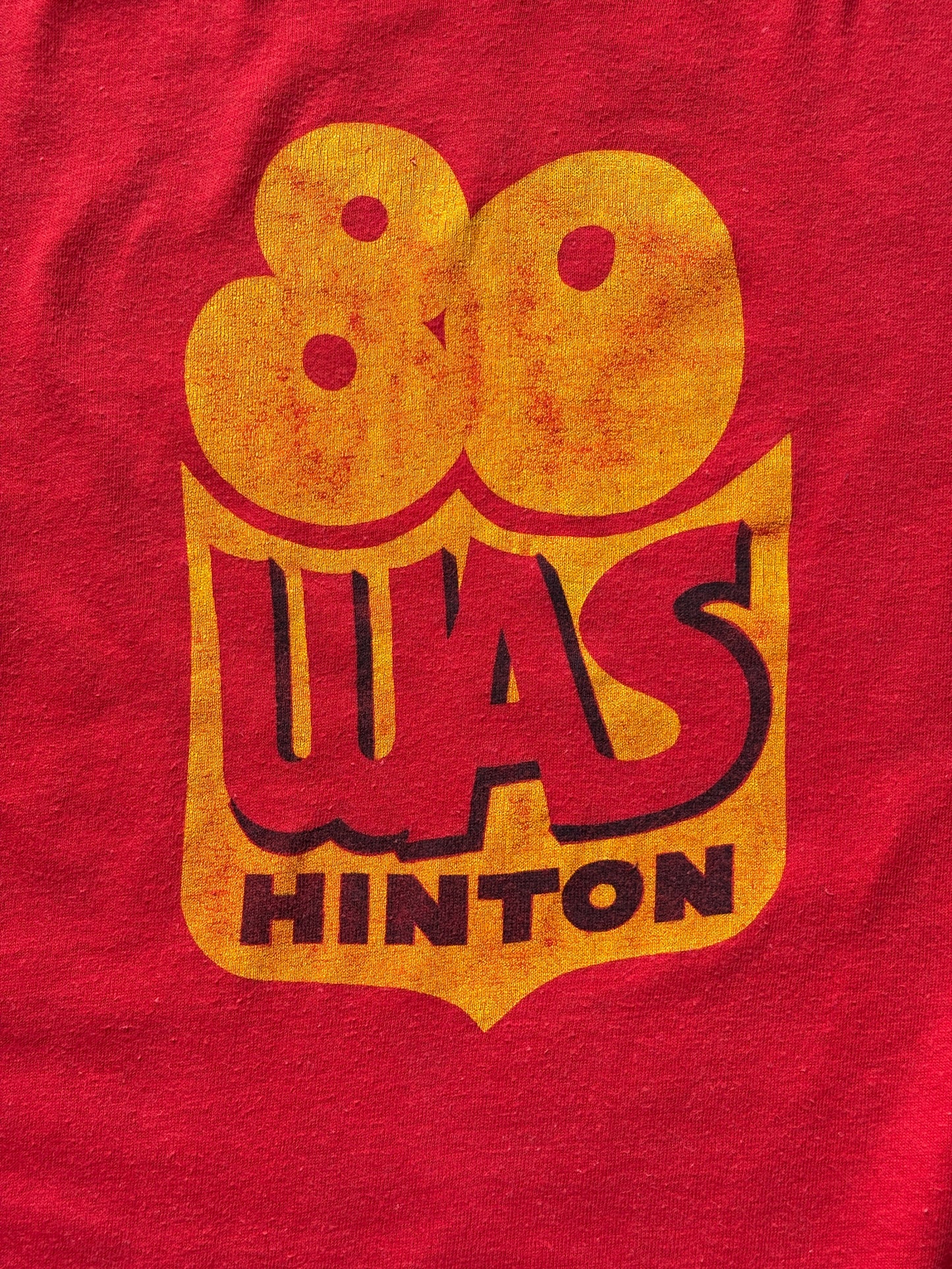 Vintage 80s bowling tee – bold WAS Hinton graphic with retro athletic flair. Large