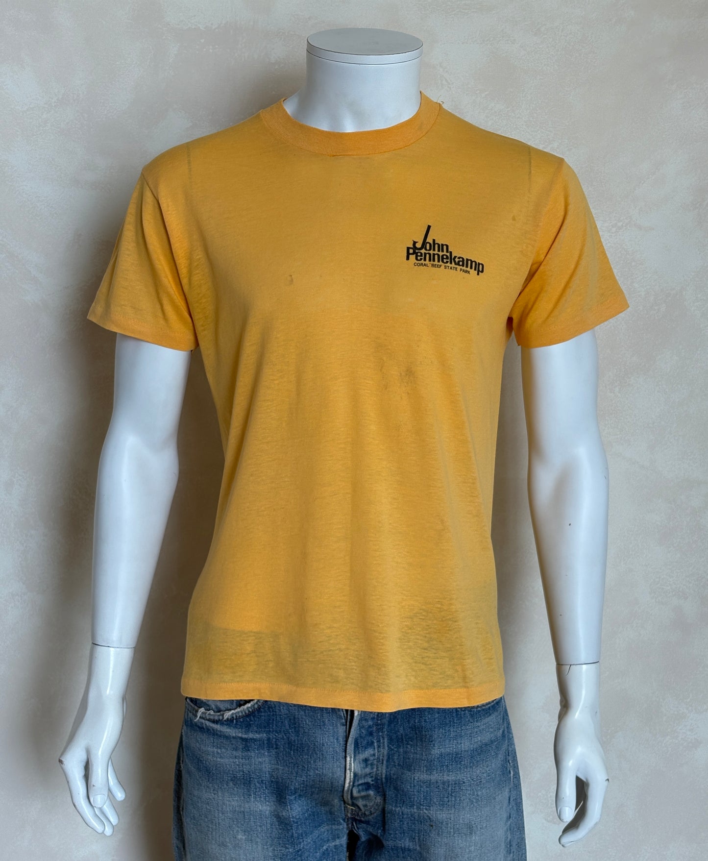 Vintage 1979 French Reef tee – bold scuba diving graphic with tropical retro flair. Large