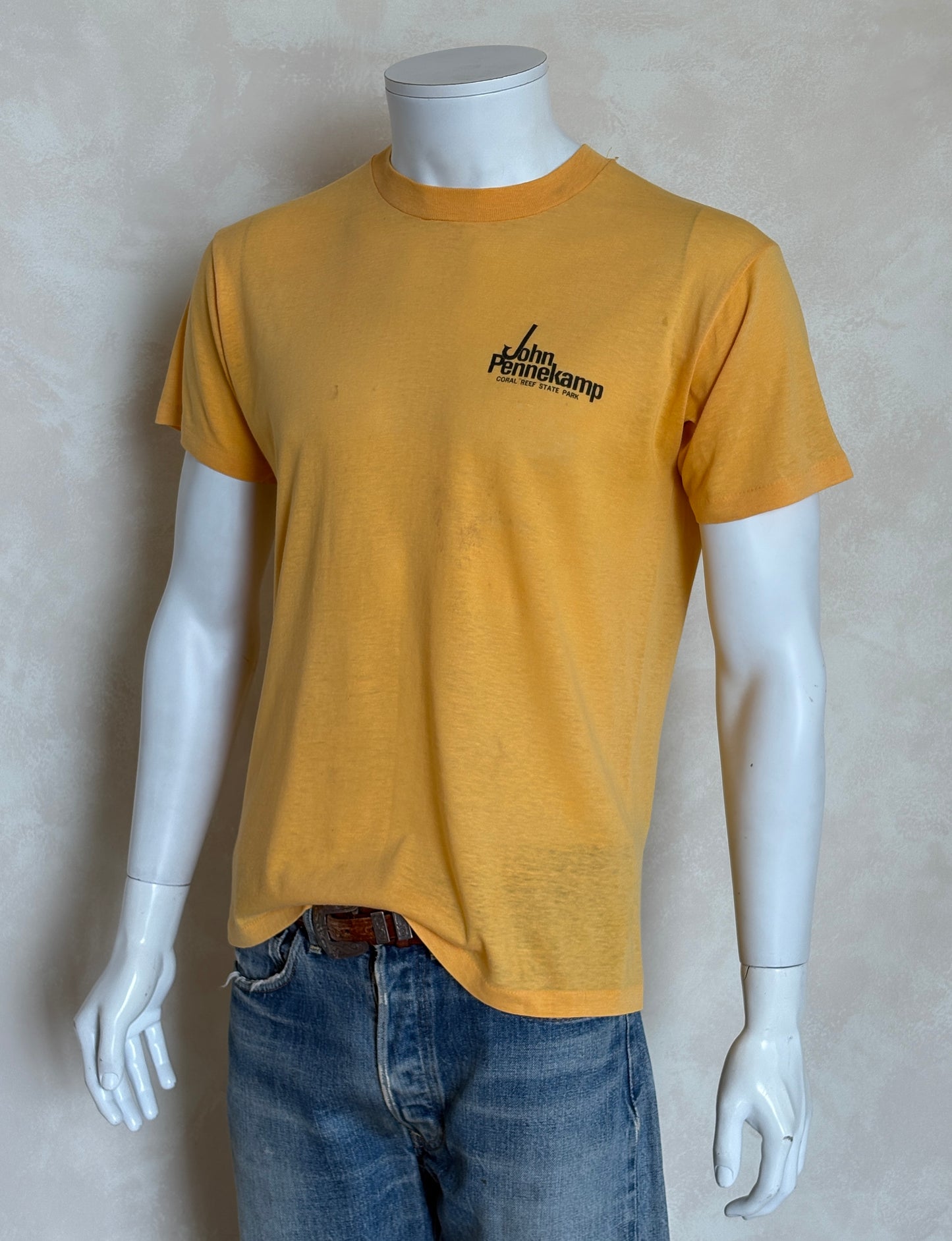 Vintage 1979 French Reef tee – bold scuba diving graphic with tropical retro flair. Large