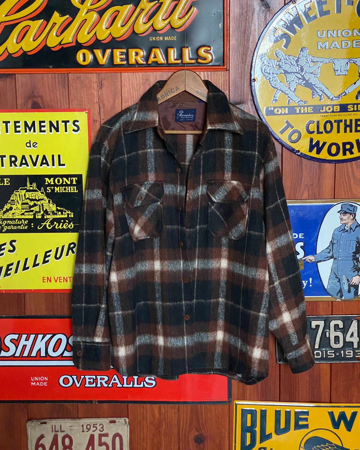 Size Large 80s Heavy Plaid Shirt | Vintage Retro Style
