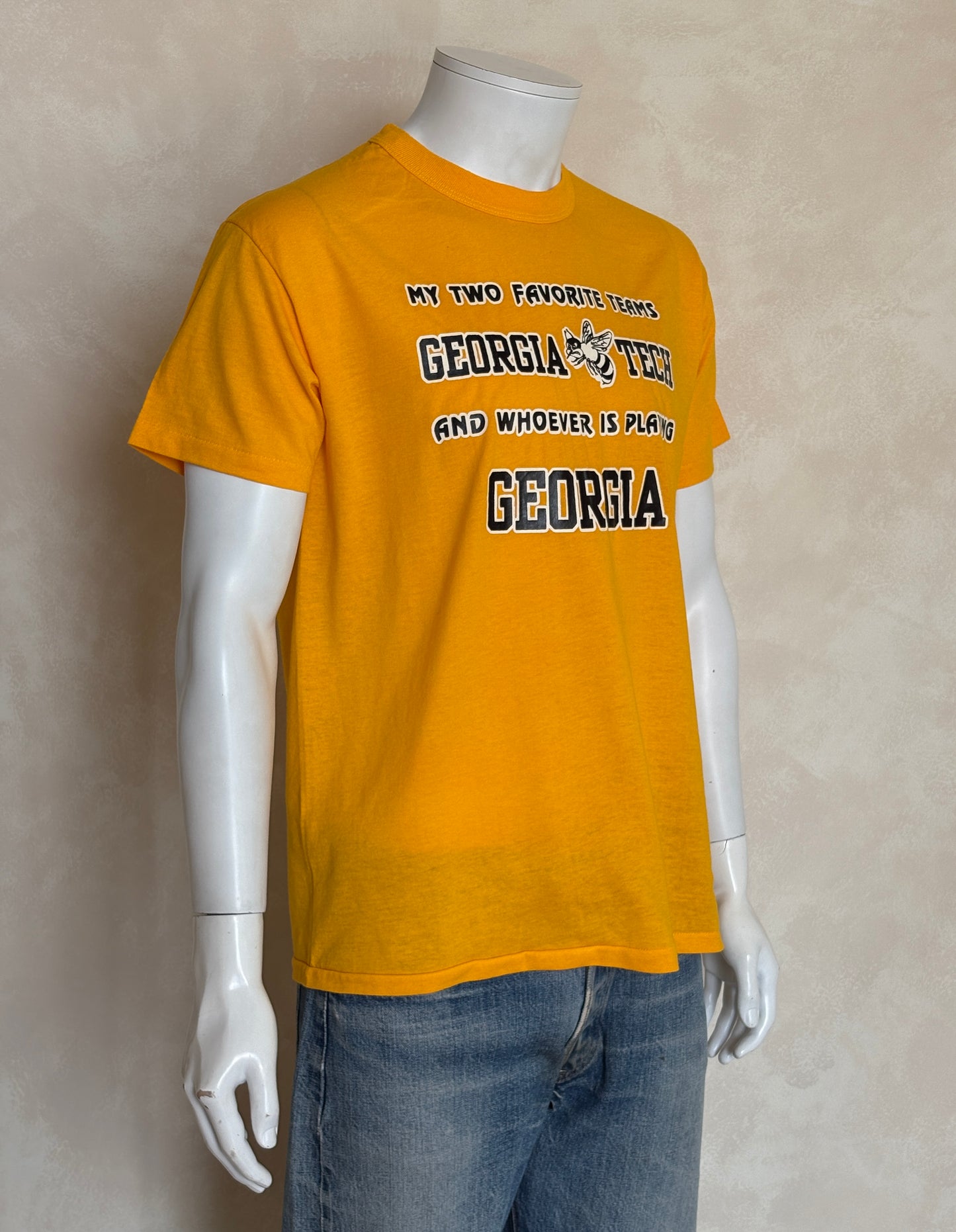 Vintage Georgia Tech 90s t shirt. Made in USA. Large