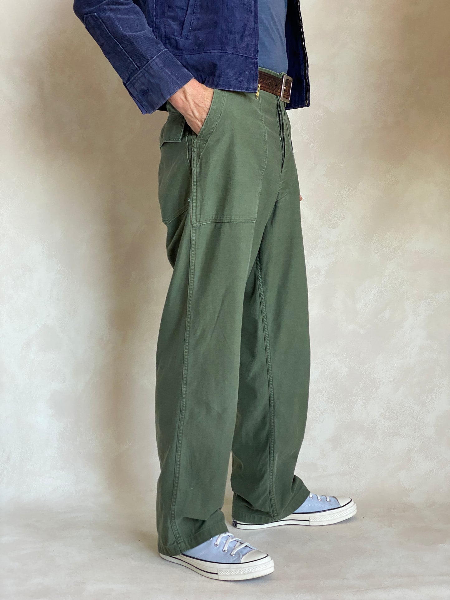 Size 33X31. 60s Authentic US Army Vietnam war era OG-107 fatigue pants