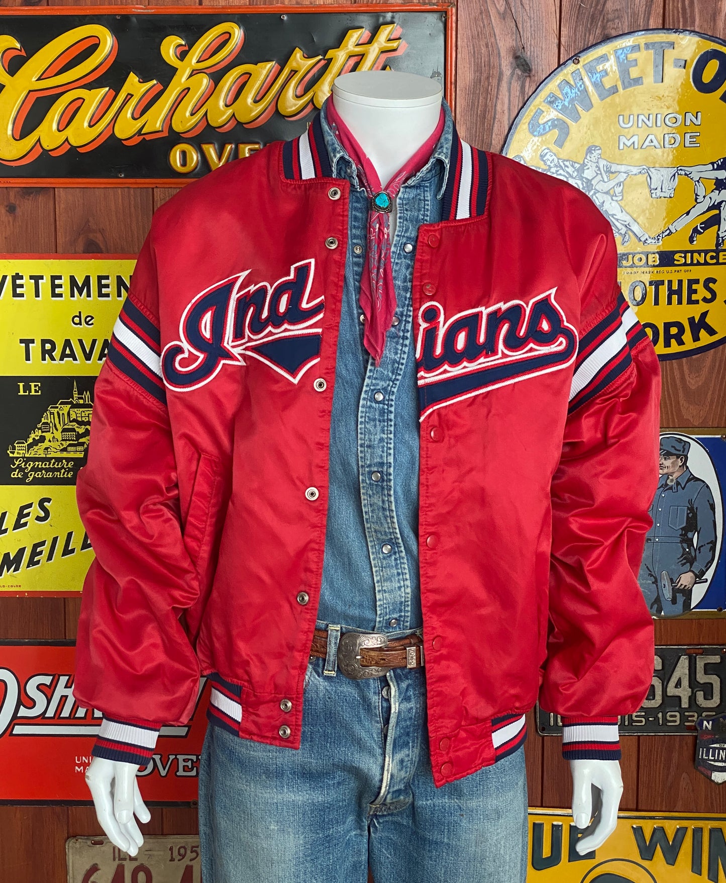 XL. Vintage 90S Indians Starter jacket
