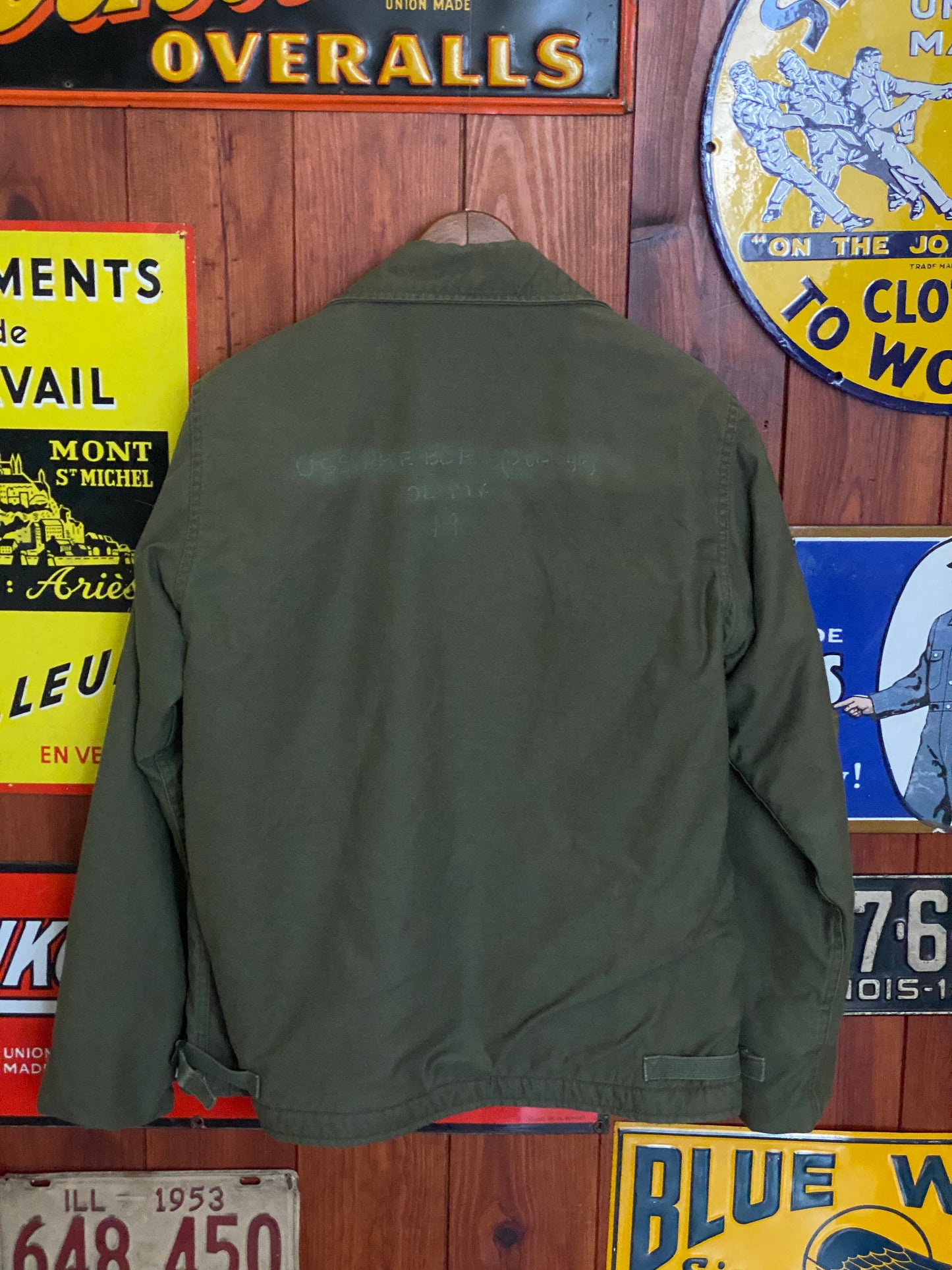 Medium. Authentic Vintage 1984 A2 US Navy deck jacket. USS Preble DDG 46