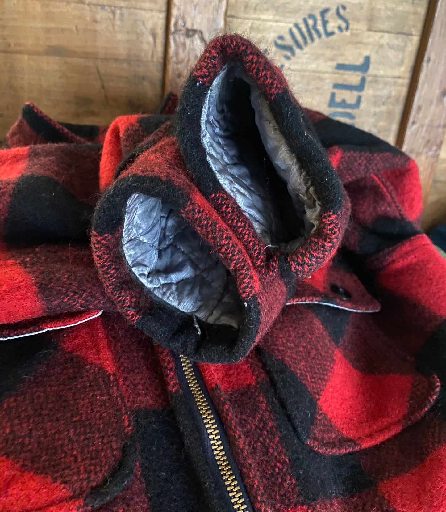 Vintage 60s 5 Brother Buffalo Plaid Wool Jacket | Size 42US / 52EU