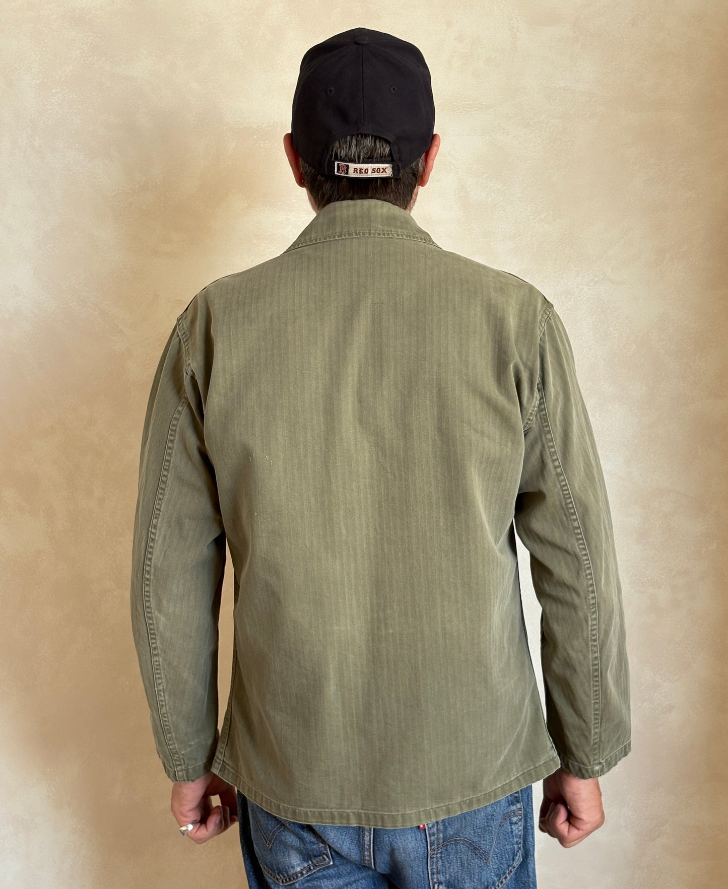 Medium . Authentic US Army HBT Utility Shirt – Korean War Era