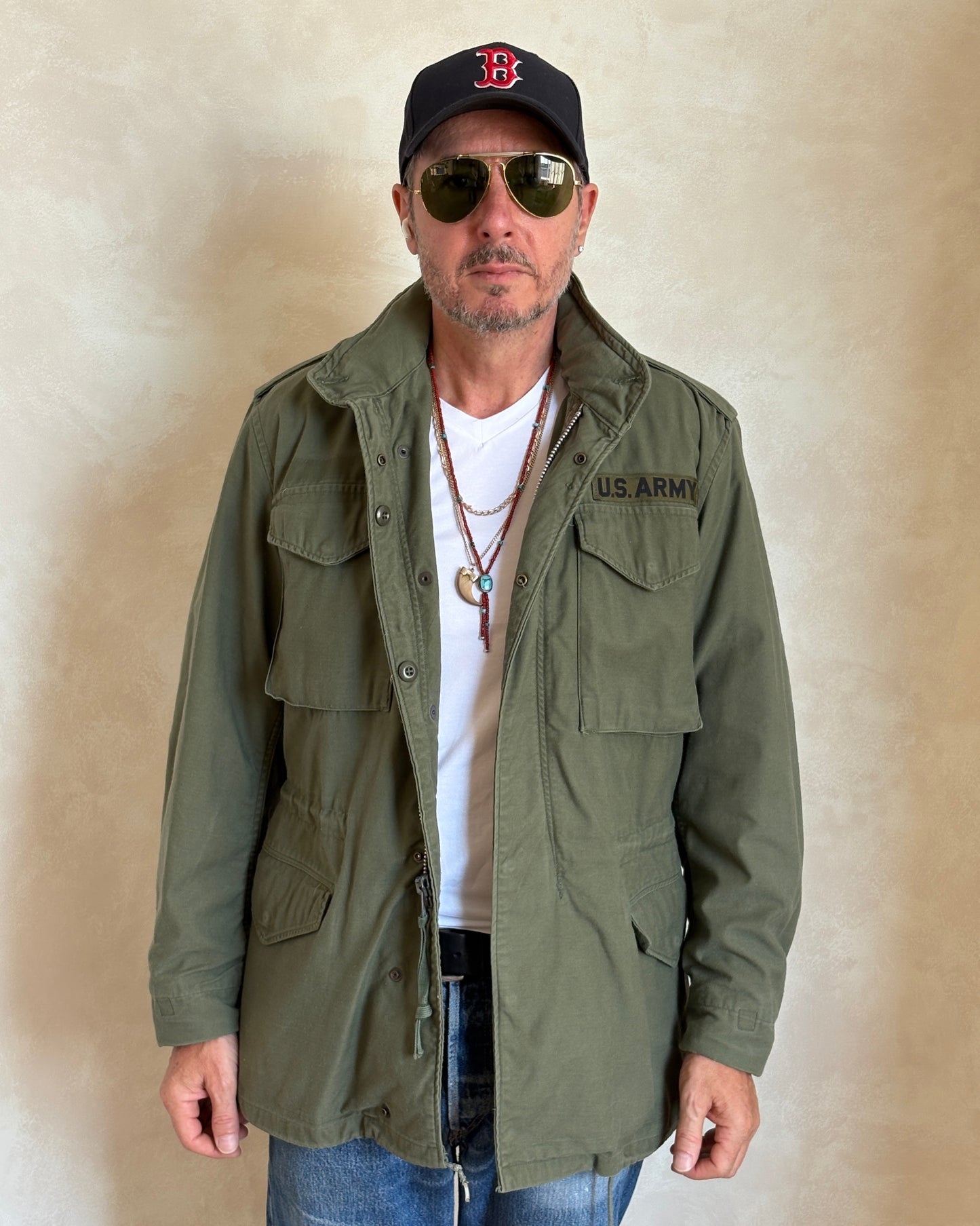 Small Long. Authentic Alpha Industries 1969 US Army M-65 Field Jacket – OG-107 – Vintage Military Issue