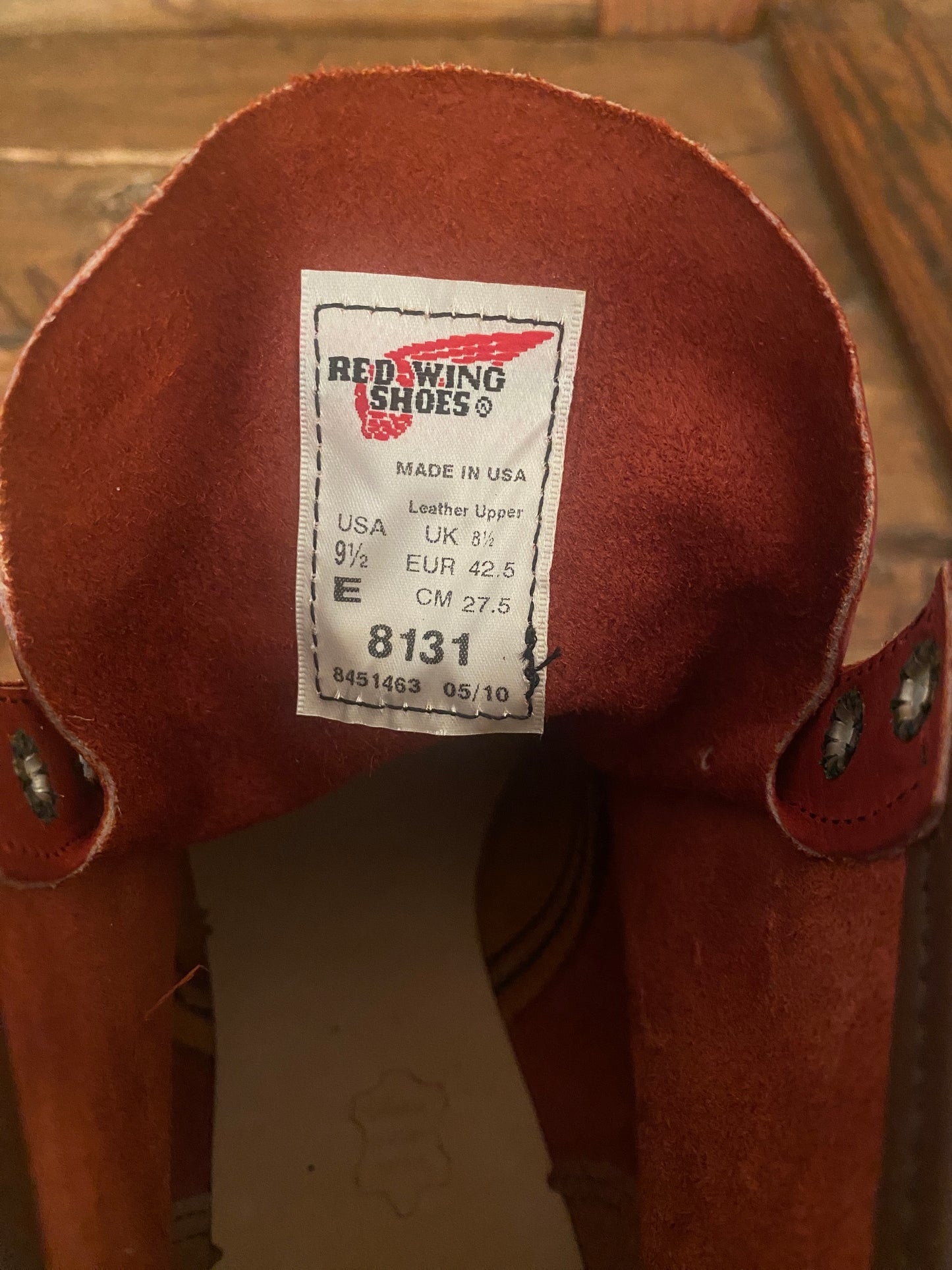 Red Wing 8131 Moc Toe Brown Boots - Size 9.5E (42.5 EU) | Made in USA (Second) | USA Vintage BCN