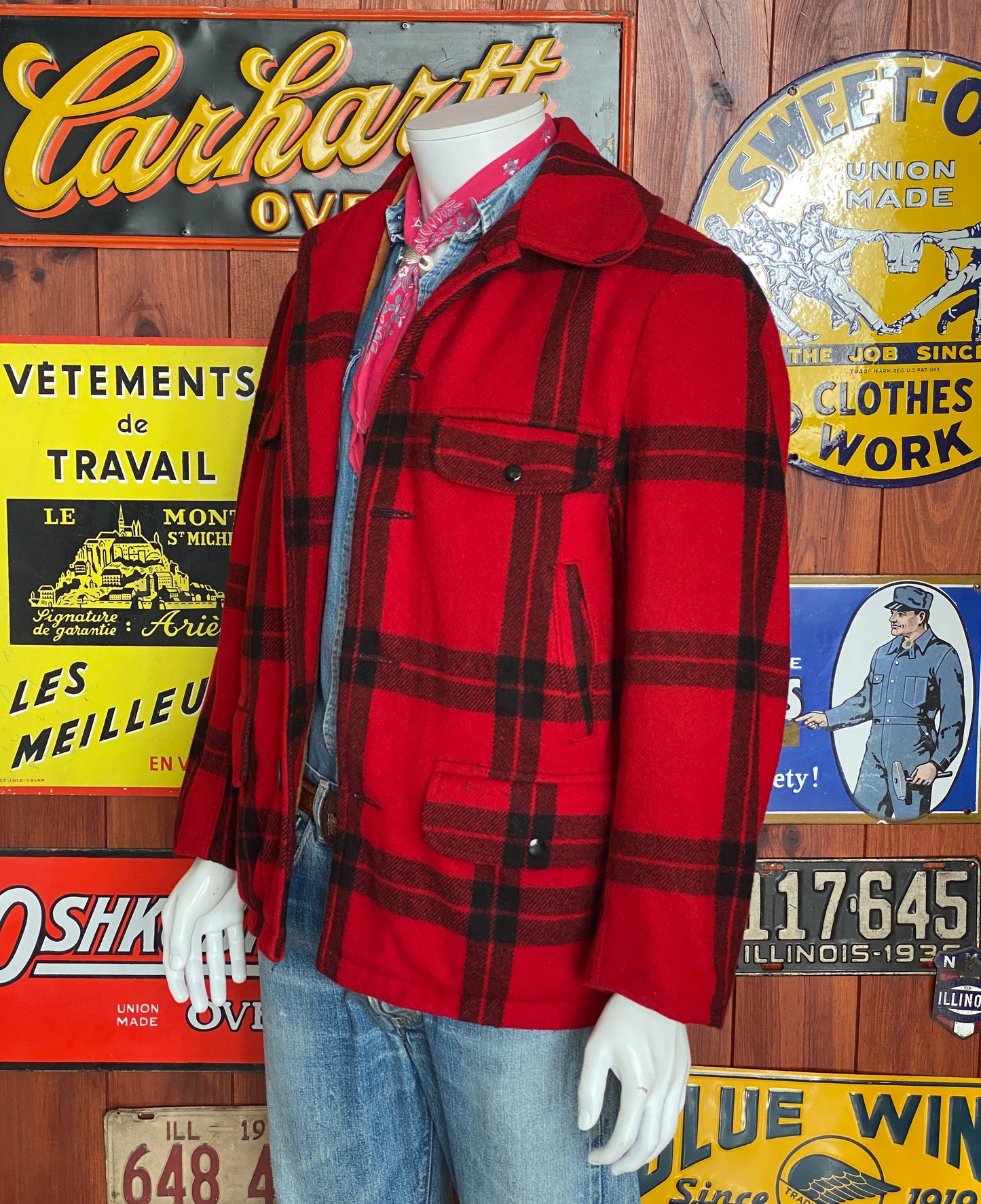 Size 40US / 50EU Vintage 60s Carter wool hunting jacket