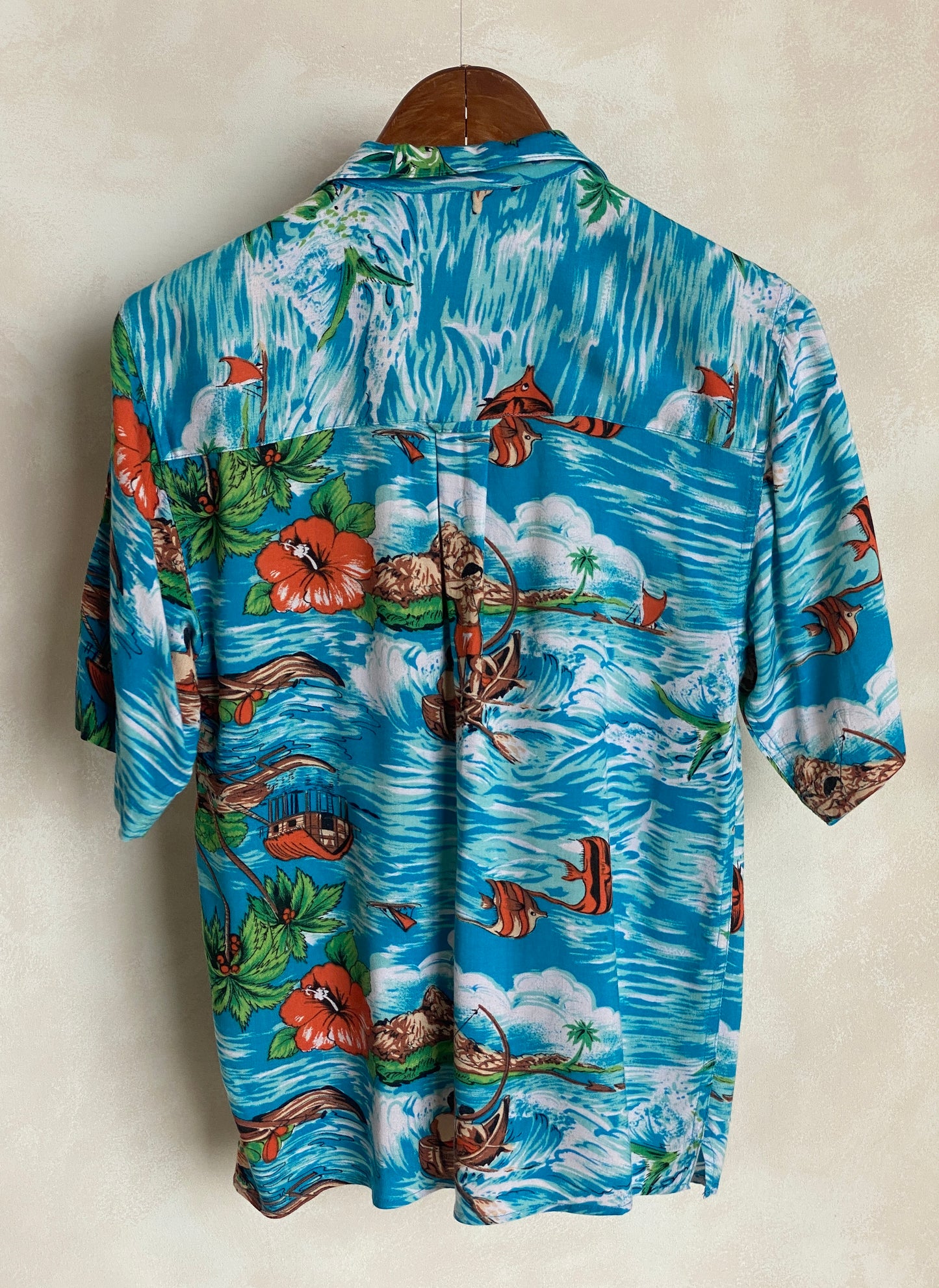Size XL Youth. Vintage 90s Hawaiian shirt