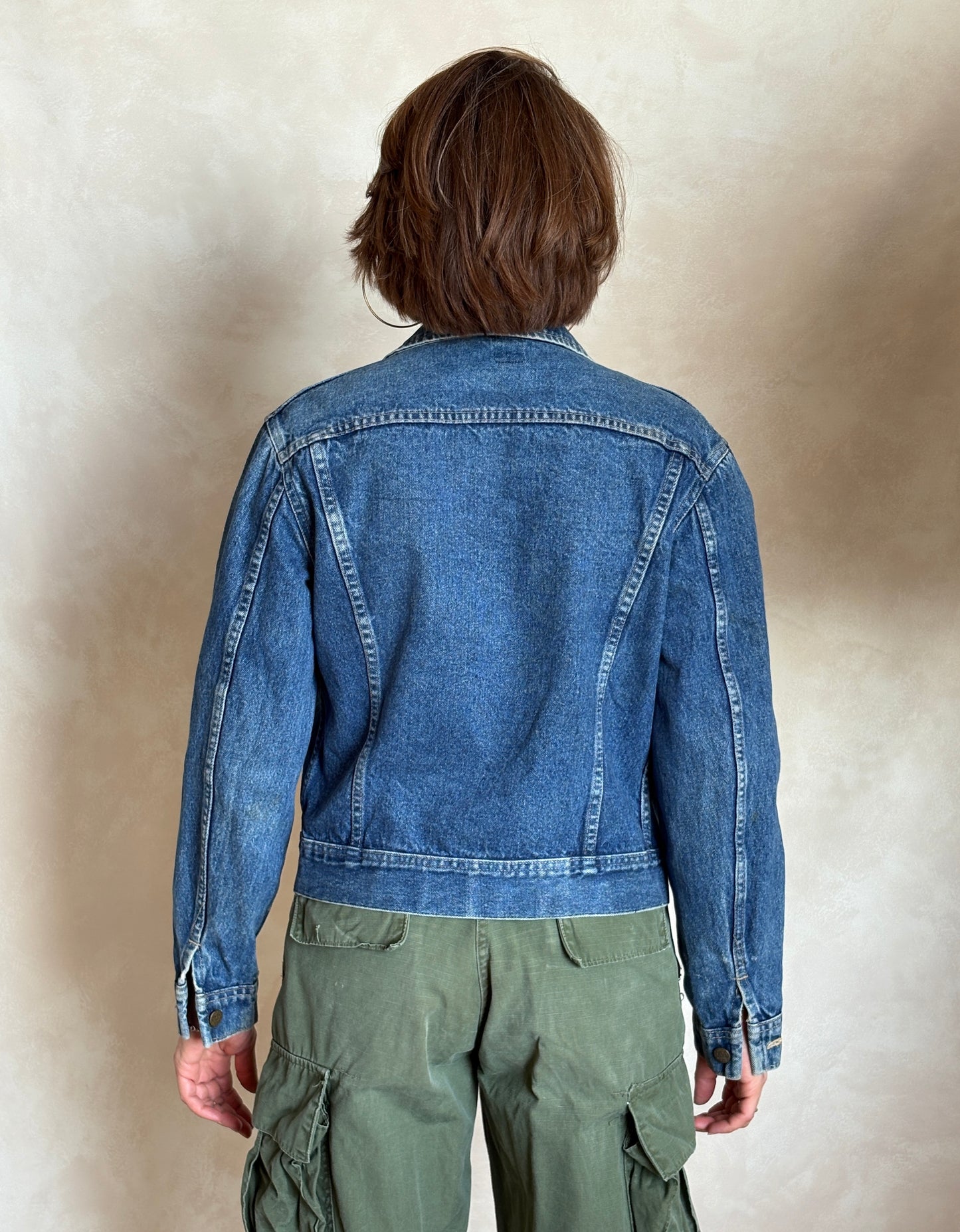 Size 36US / 46EU . Vintage 80s Lee Denim Jacket – 2 Pockets – Made in USA