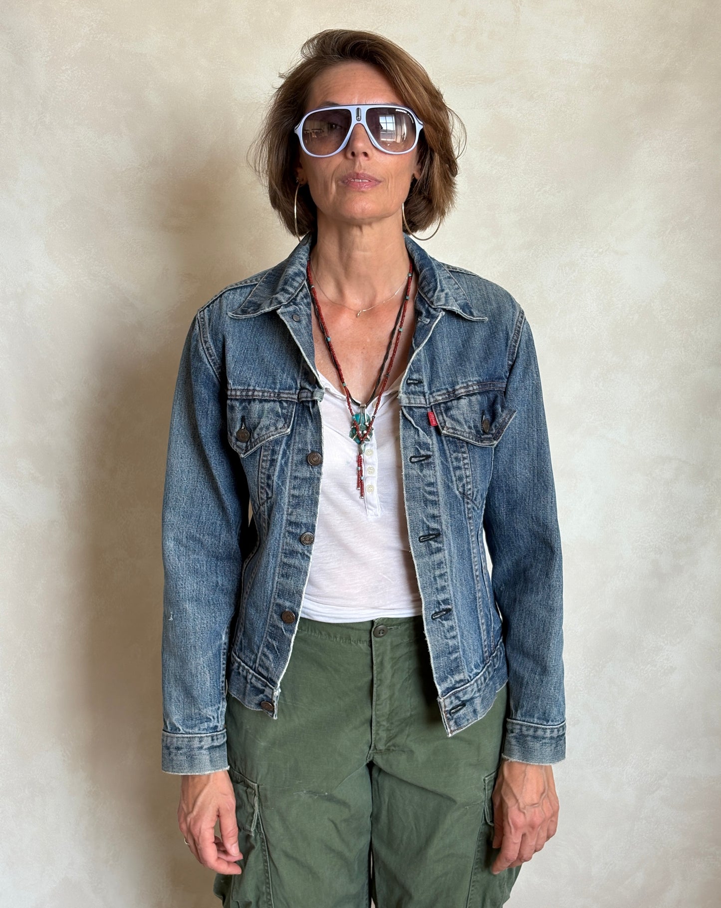 Size 36-38US / 46-48EU .Vintage 70s Levi’s Denim Jacket – 2 Pockets – Made in USA