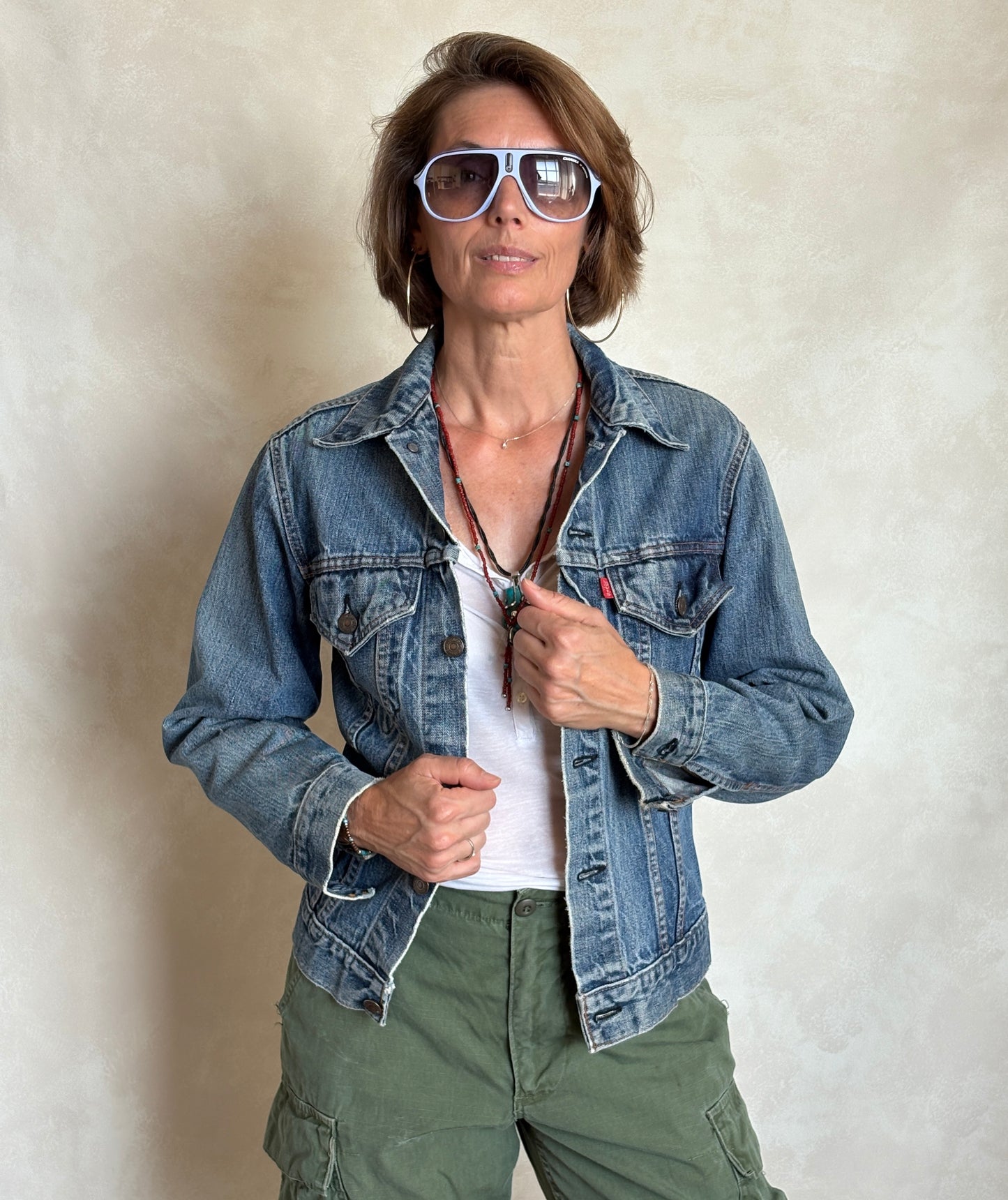 Size 36-38US / 46-48EU .Vintage 70s Levi’s Denim Jacket – 2 Pockets – Made in USA