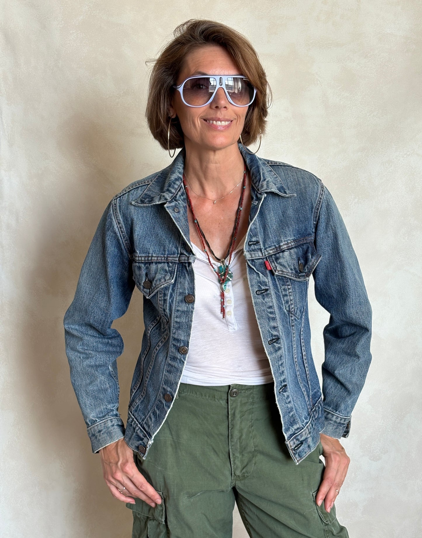 Size 36-38US / 46-48EU .Vintage 70s Levi’s Denim Jacket – 2 Pockets – Made in USA