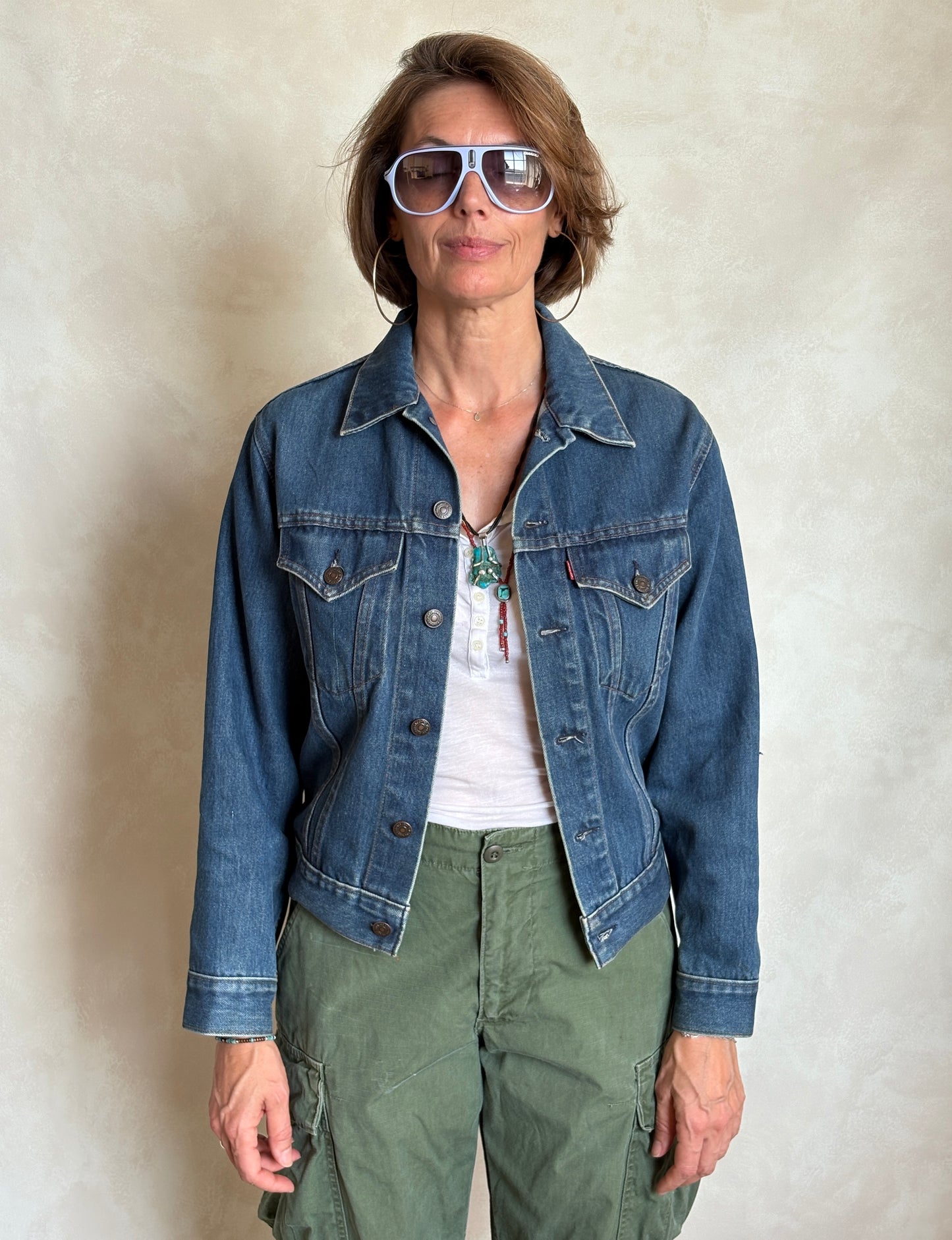 Size 34US / 44EU .Vintage 70s Levi’s Denim Jacket – 2 Pockets – Made in USA