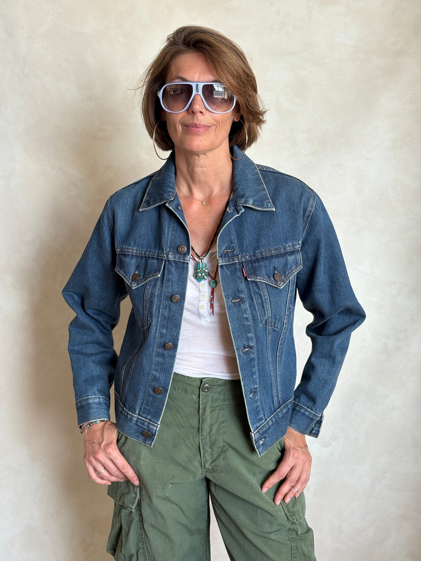 Size 34US / 44EU .Vintage 70s Levi’s Denim Jacket – 2 Pockets – Made in USA
