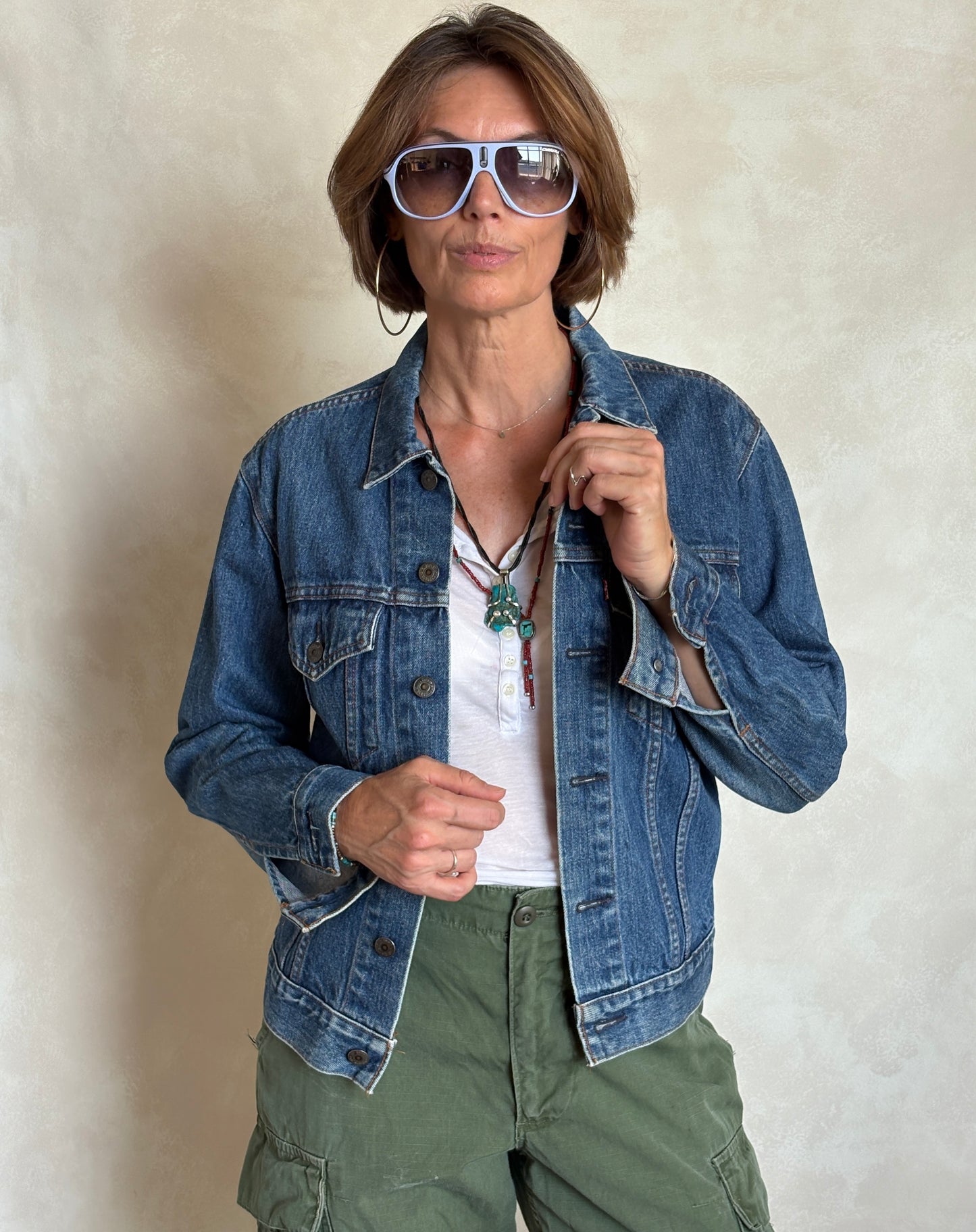Size 38US/48EU .Vintage 70s Levi’s Denim Jacket – 2 Pockets – Made in USA