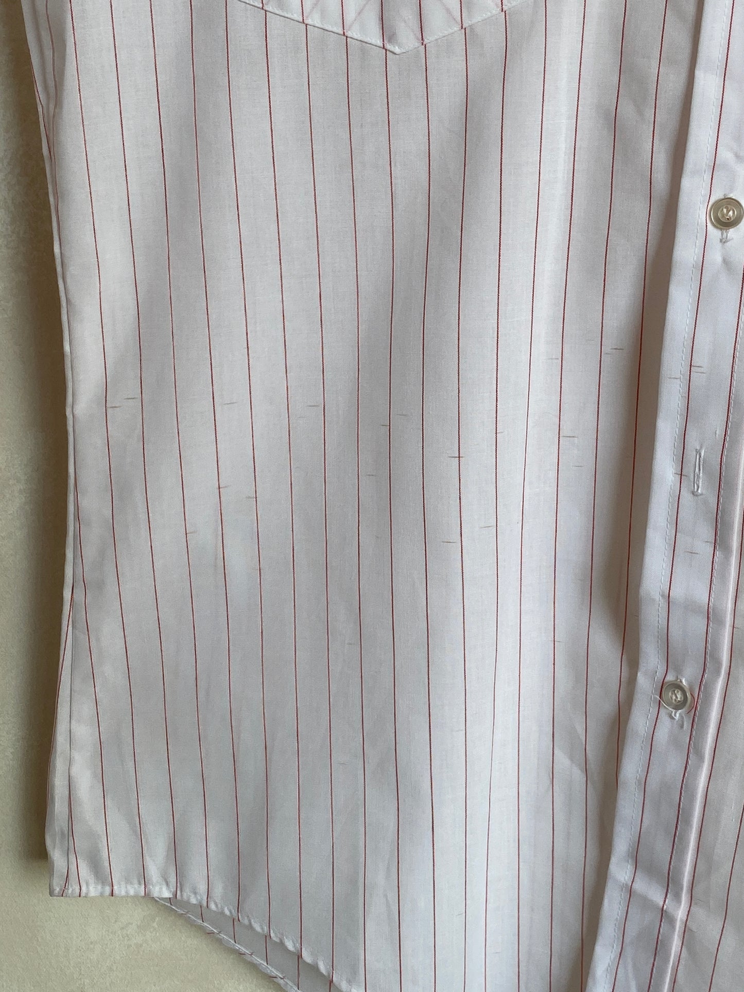 Med. Vintage Budweiser stripe Work shirt Made in USA