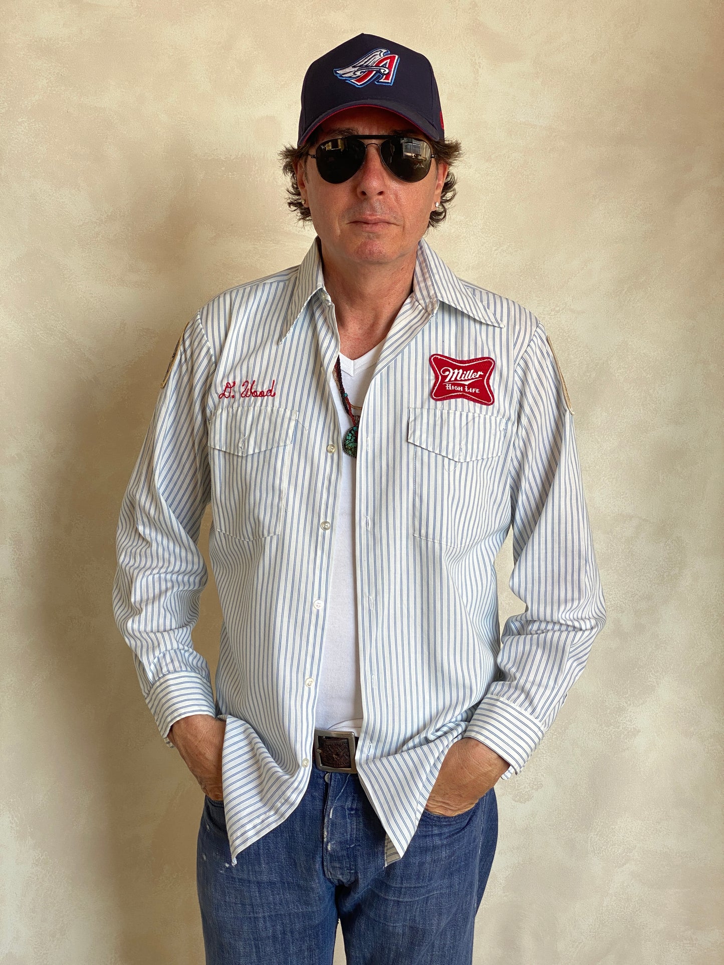 Med. Vintage Miller Work shirt Made in USA