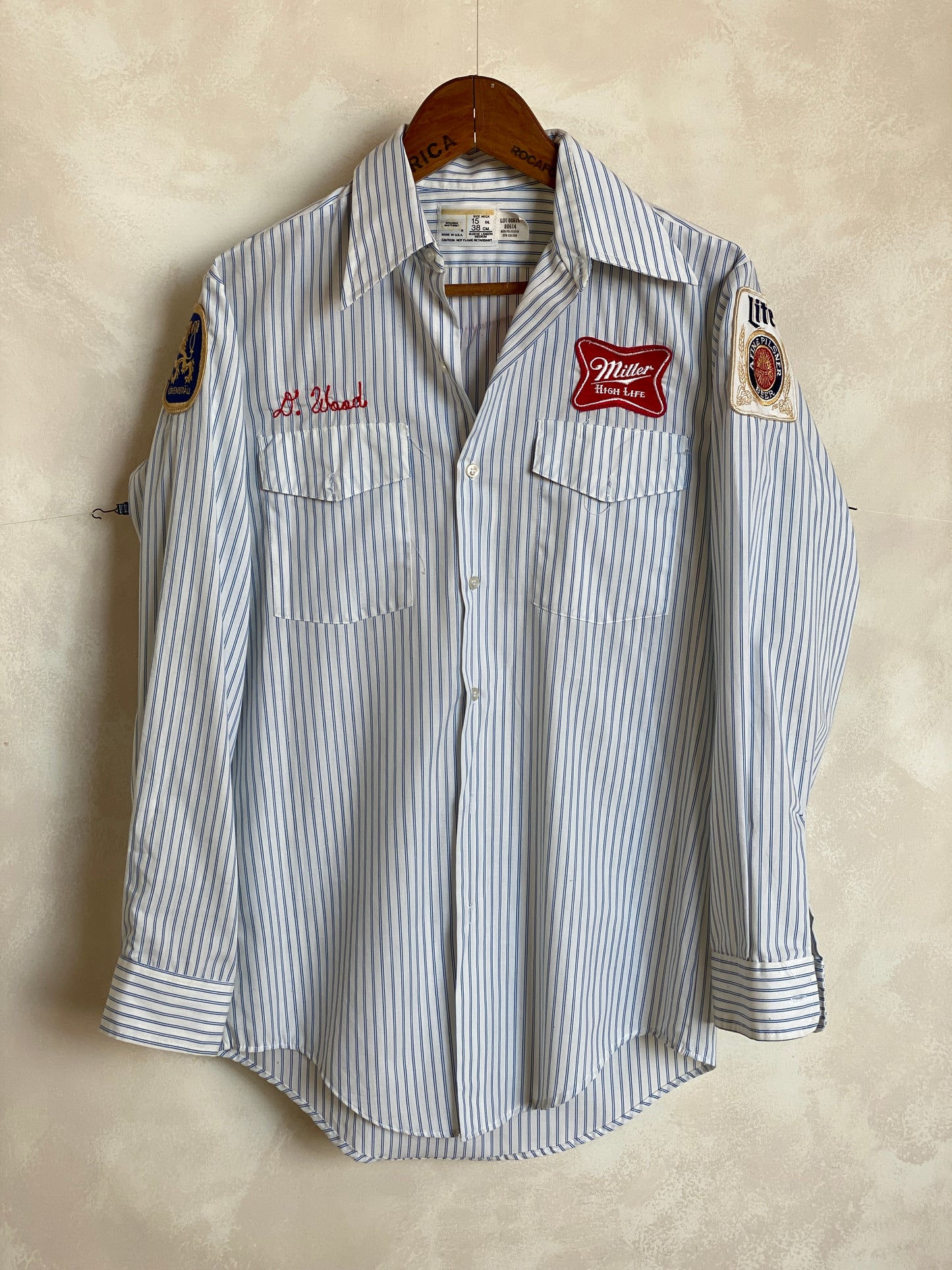 Med. Vintage Miller Work shirt Made in USA