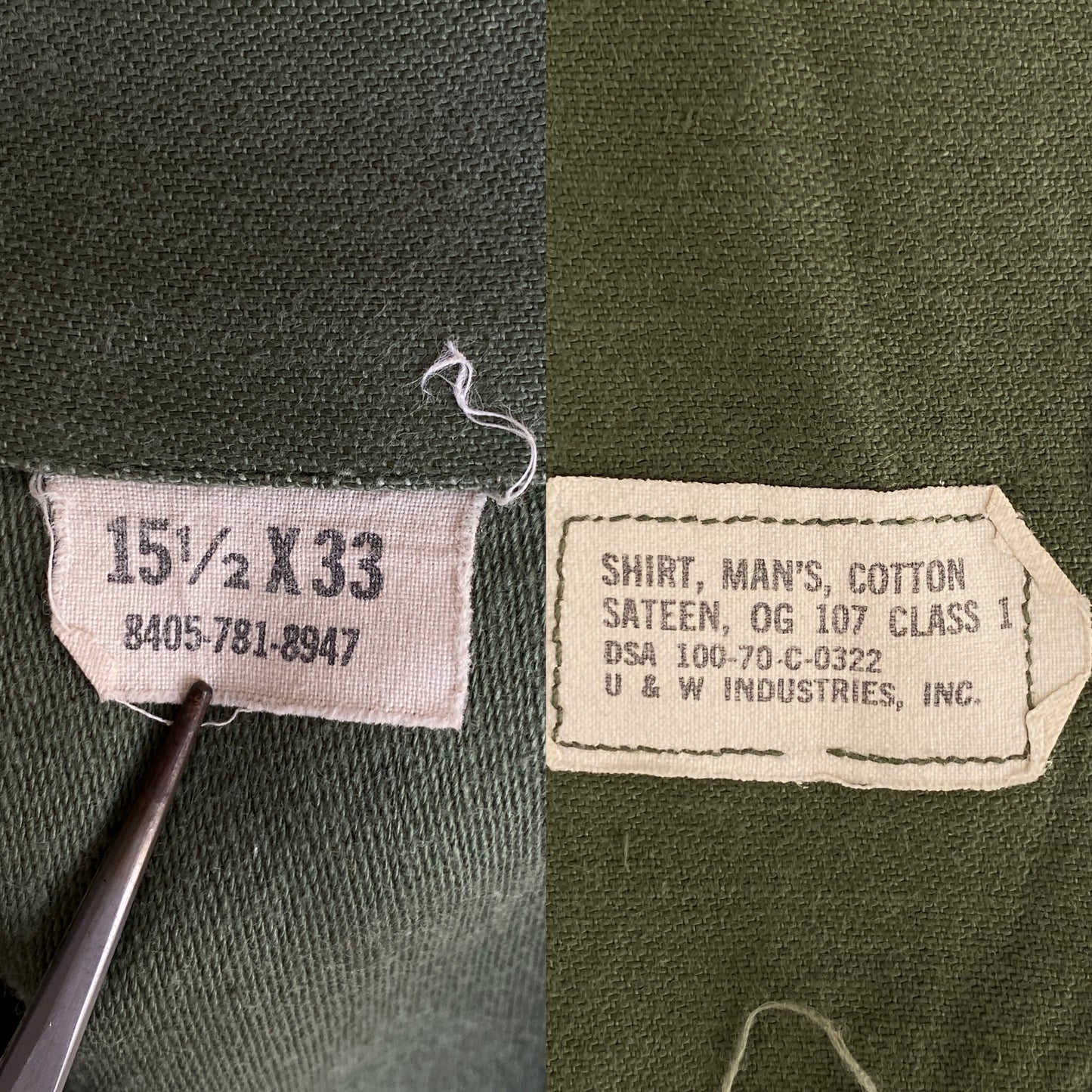 Medium Authentic 1970 US Army Vintage Vietnam Fatigue Shirt | Classic Military Style | USA Vintage BCN - USA Vintage Bcn