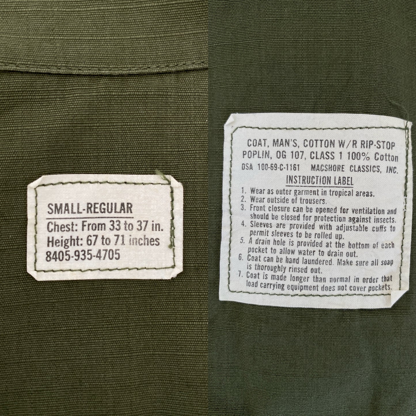 Authentic 1969 US Army Vintage Vietnam Jungle Jacket | Size Medium Long | Timeless Military Style